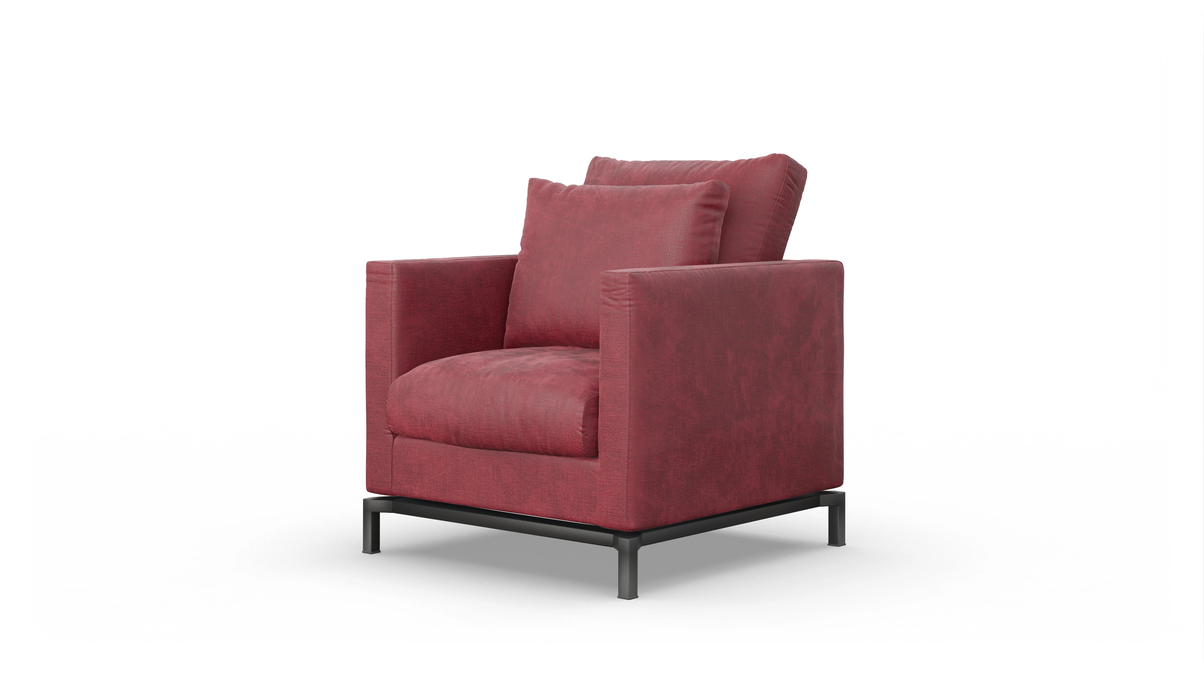 Ansicht des Produktes Fenice Sessel in Stoff rot