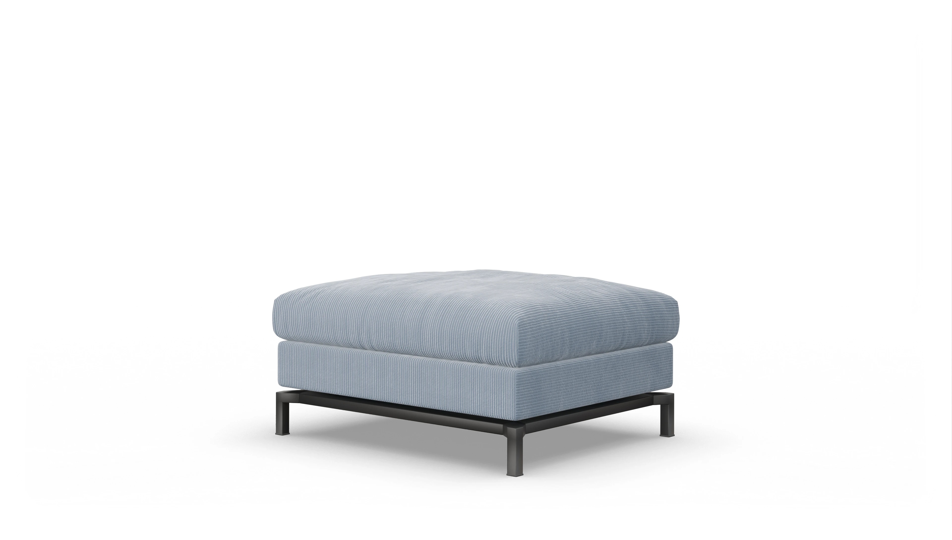 Ansicht des Produktes Fenice Hocker in Cord blau