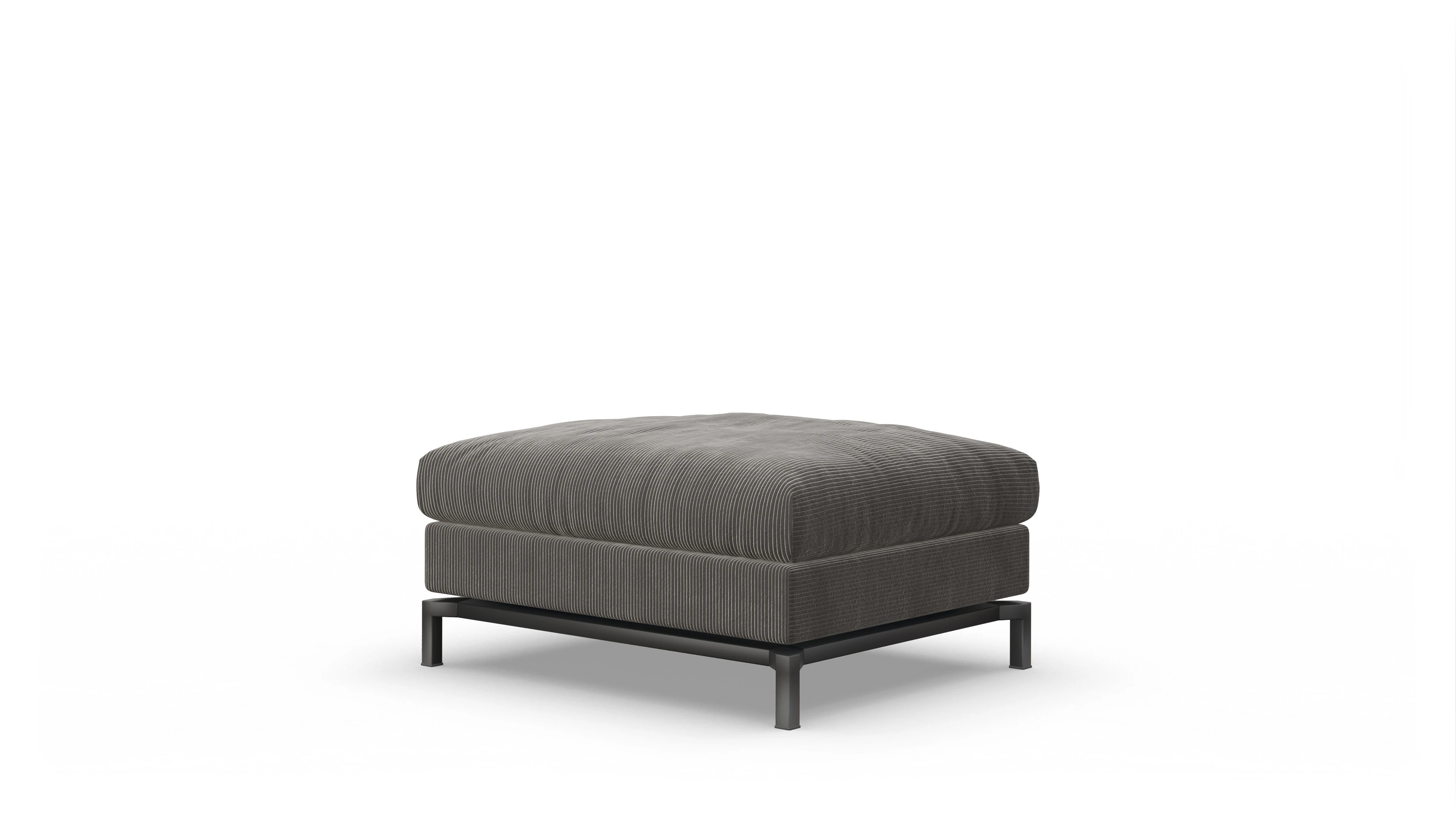 Ansicht des Produktes Fenice Hocker in Cord schwarz