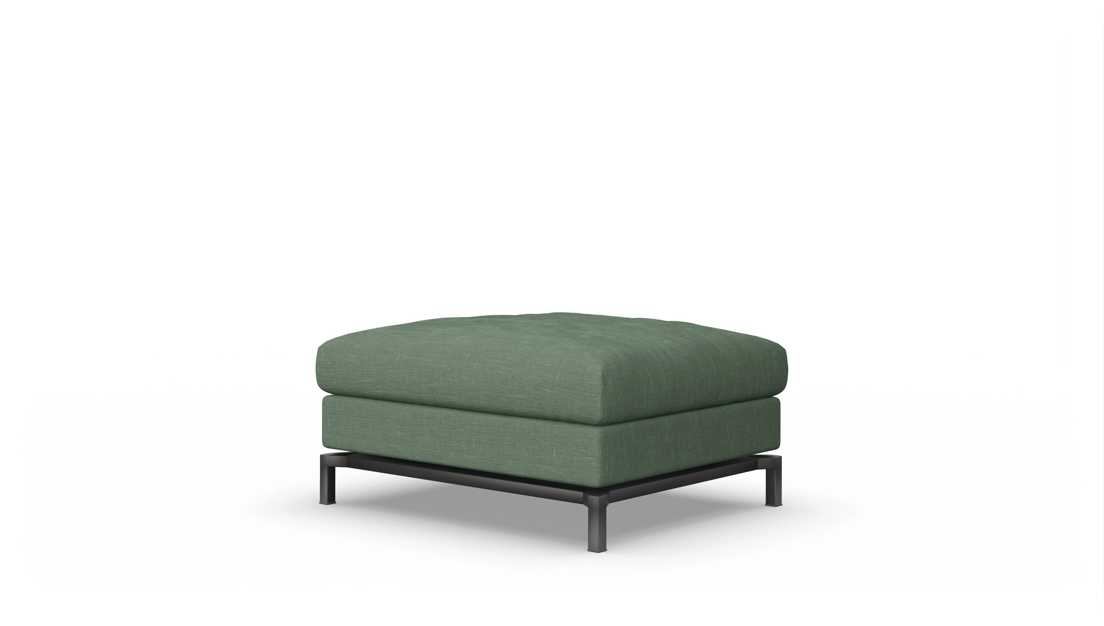 Ansicht des Produktes Fenice Hocker in Stoff grün