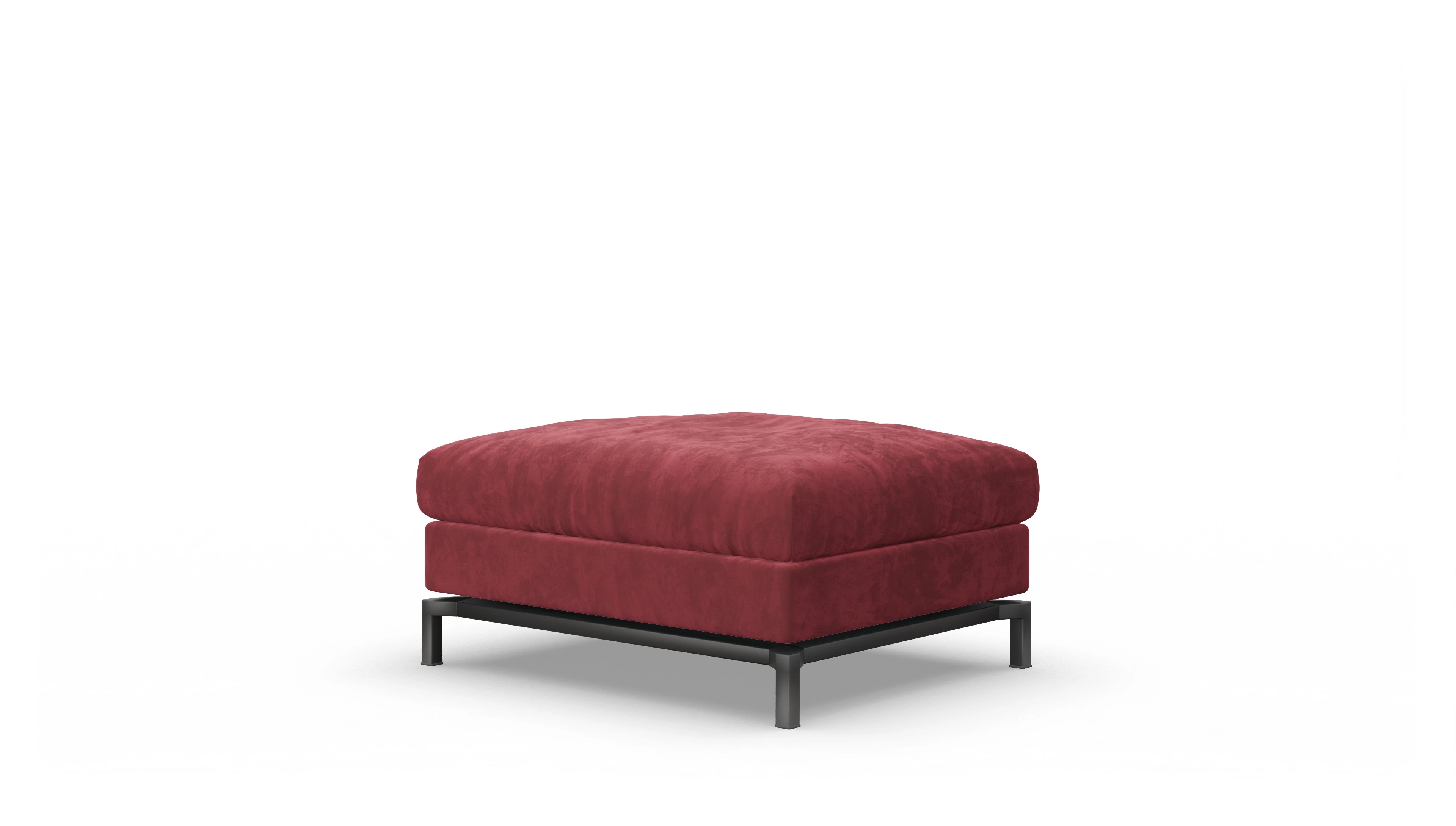 Ansicht des Produktes Fenice Hocker in Samt rot