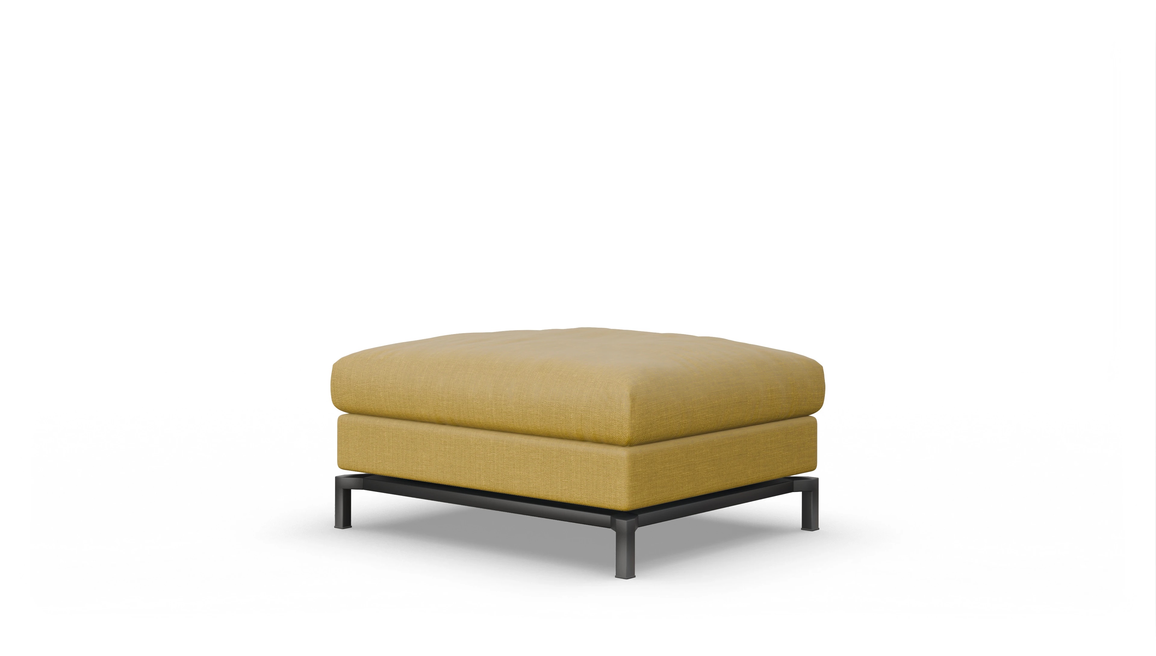 Ansicht des Produktes Fenice Hocker in Stoff gelb