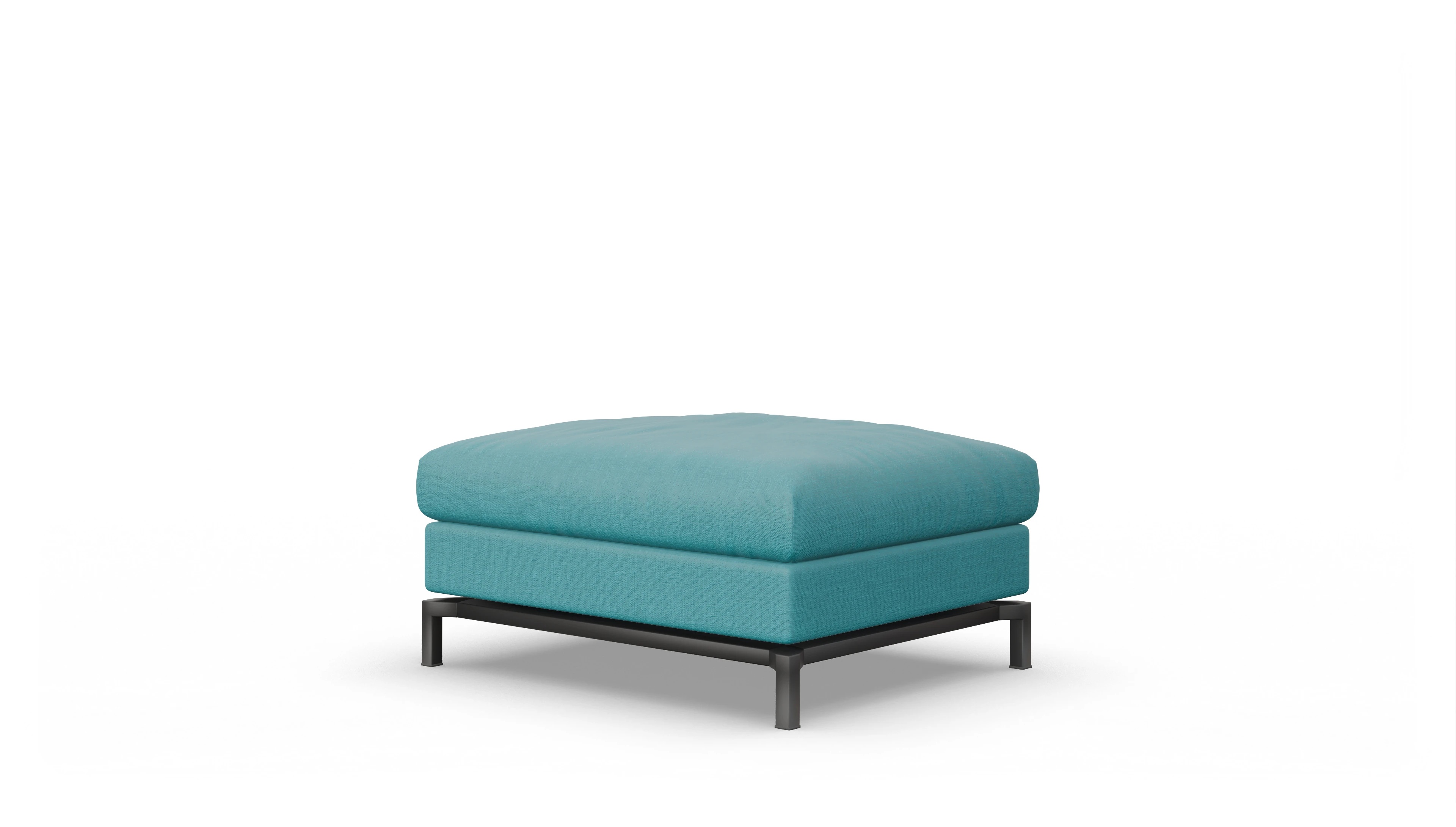 Ansicht des Produktes Fenice Hocker in Stoff blau