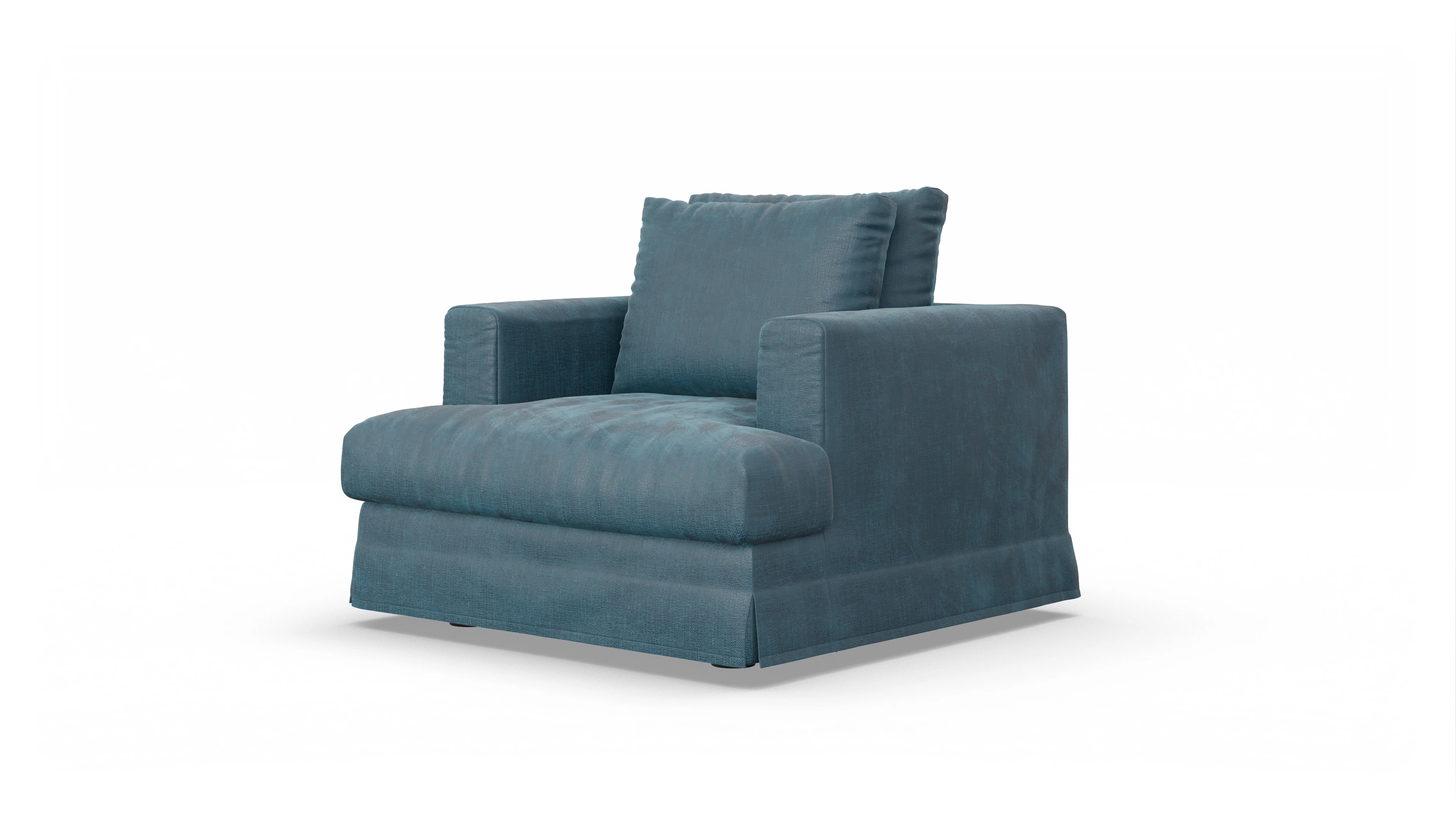 Pittori Hussen-Sessel Ansicht des Produktes Pittori Sessel in Stoff blau