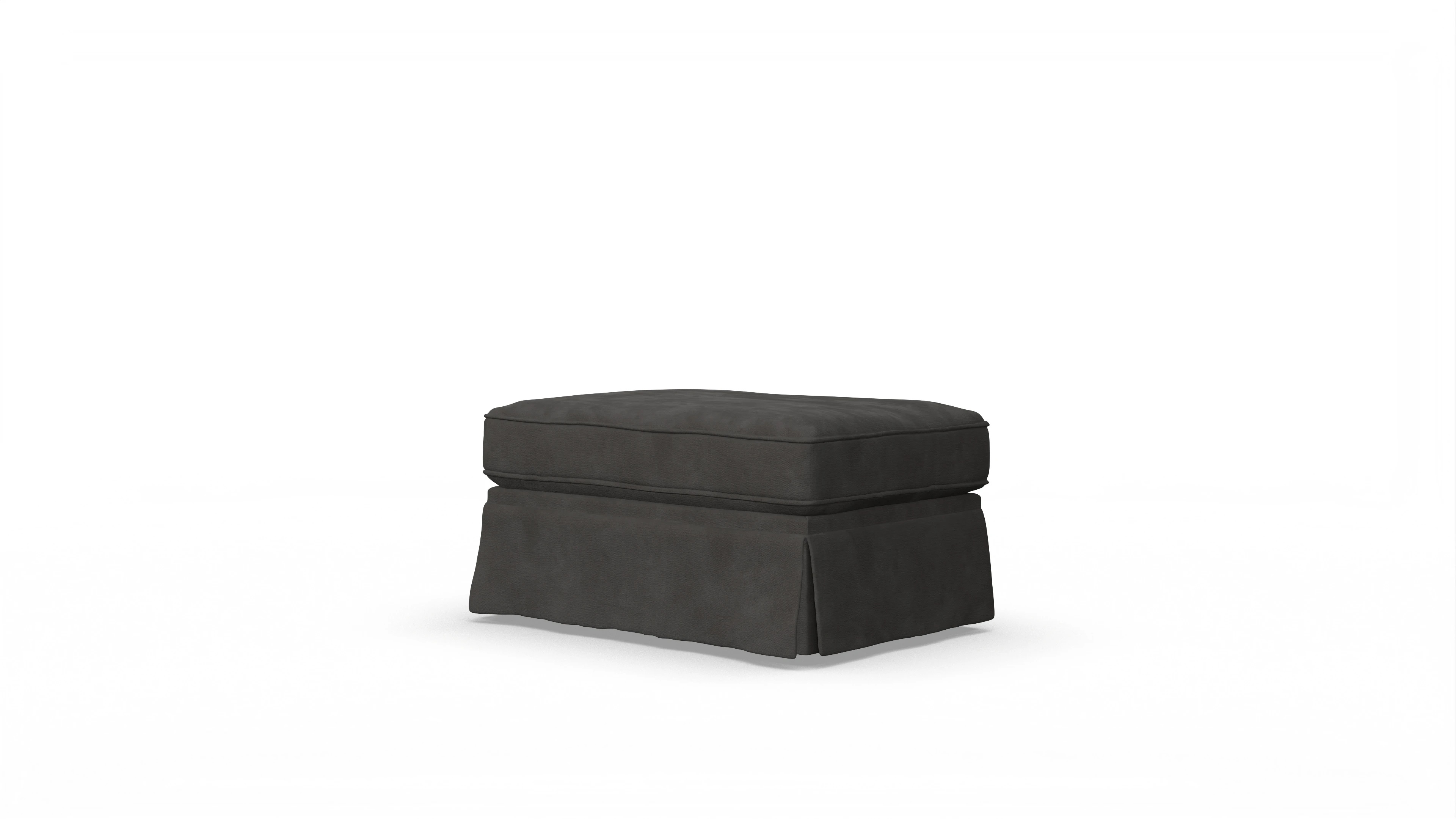 Ansicht des Produktes ParkSlope Hocker in Samt grau