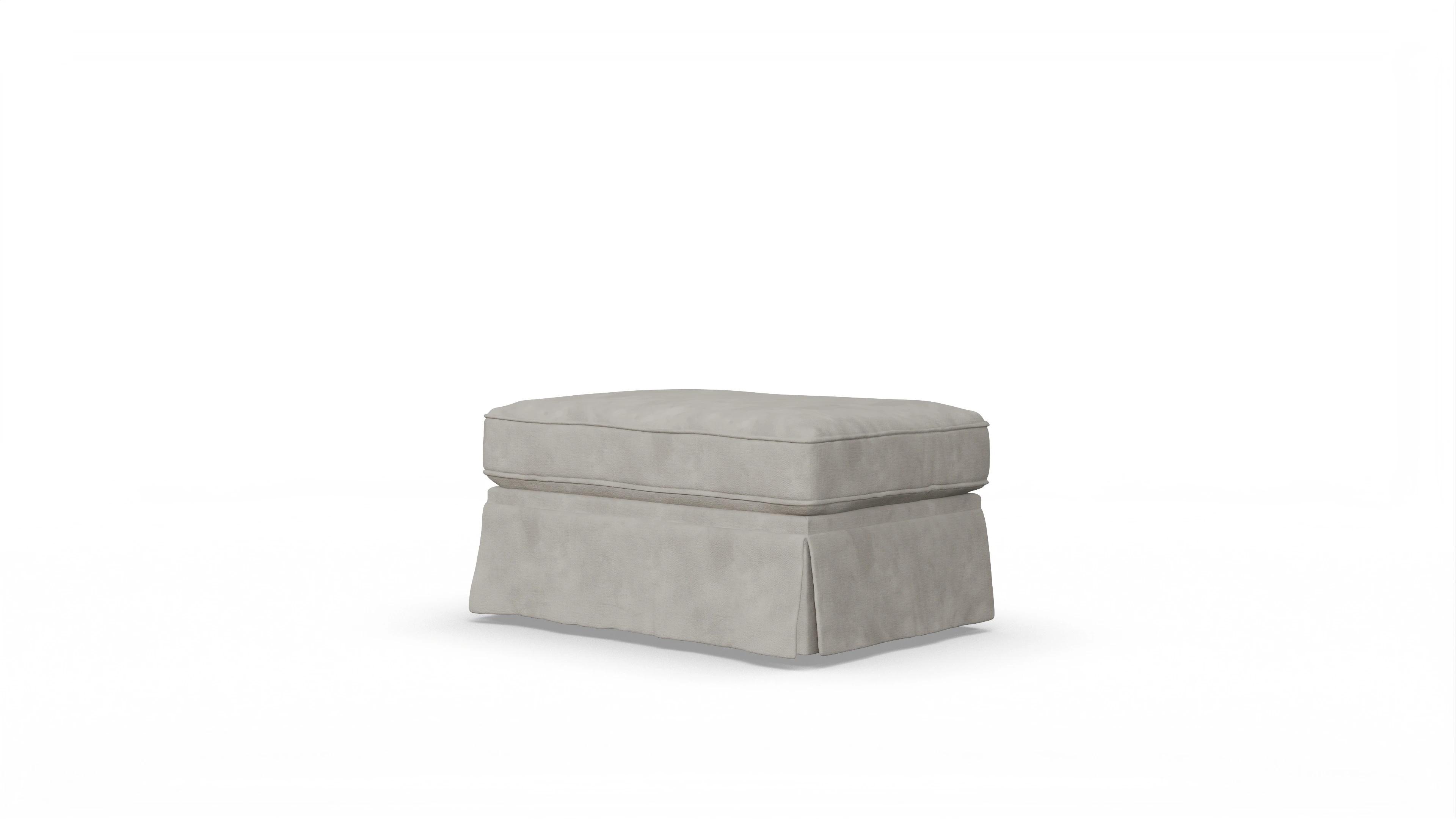 Ansicht des Produktes ParkSlope Hocker in Samt beige