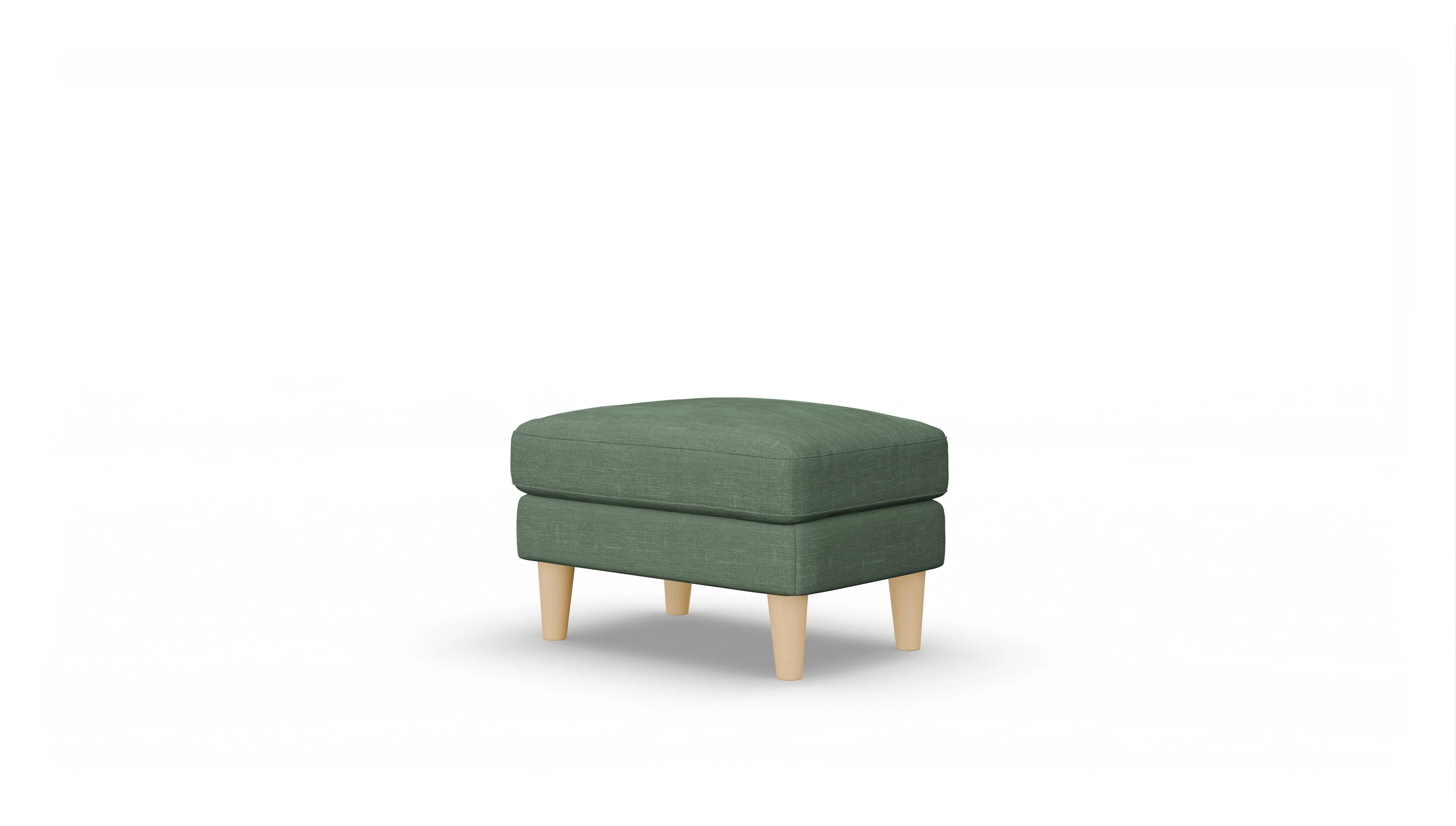 Ansicht des Produktes NewChester.01 Hocker in Stoff grün