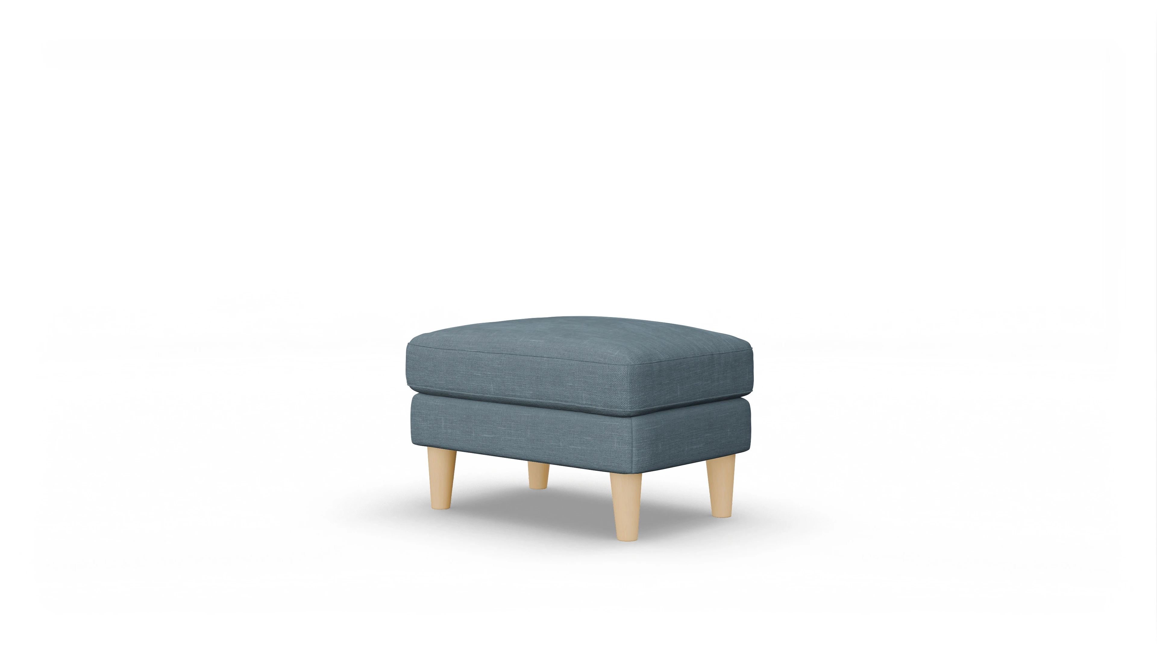 Ansicht des Produktes NewChester.01 Hocker in Stoff blau