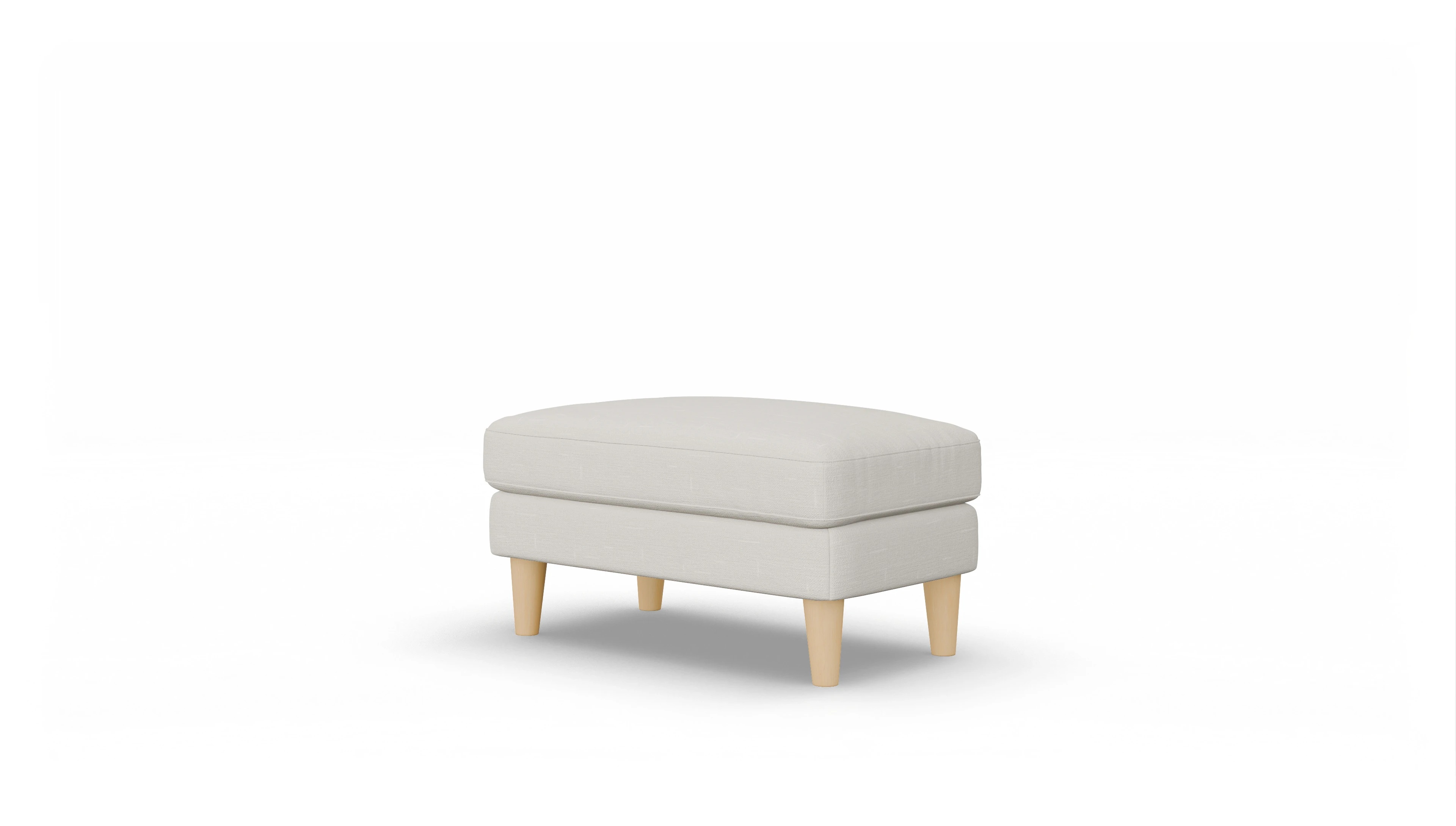 Ansicht des Produktes NewChester.01 Hocker in Stoff weiß