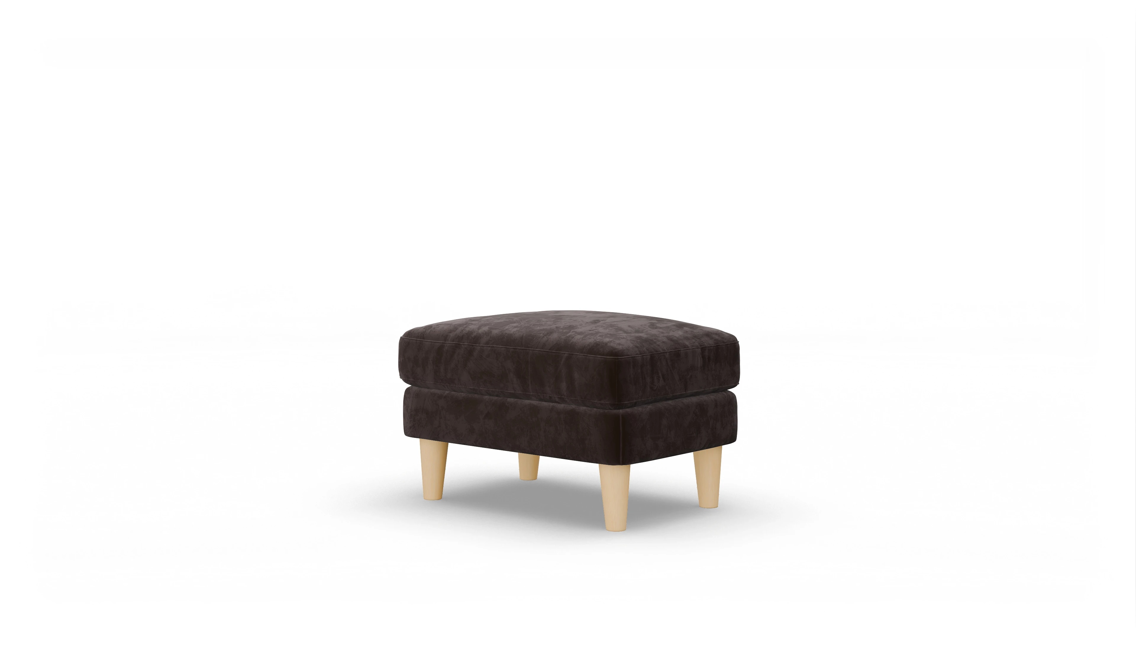 Ansicht des Produktes NewChester.01 Hocker in Samt braun