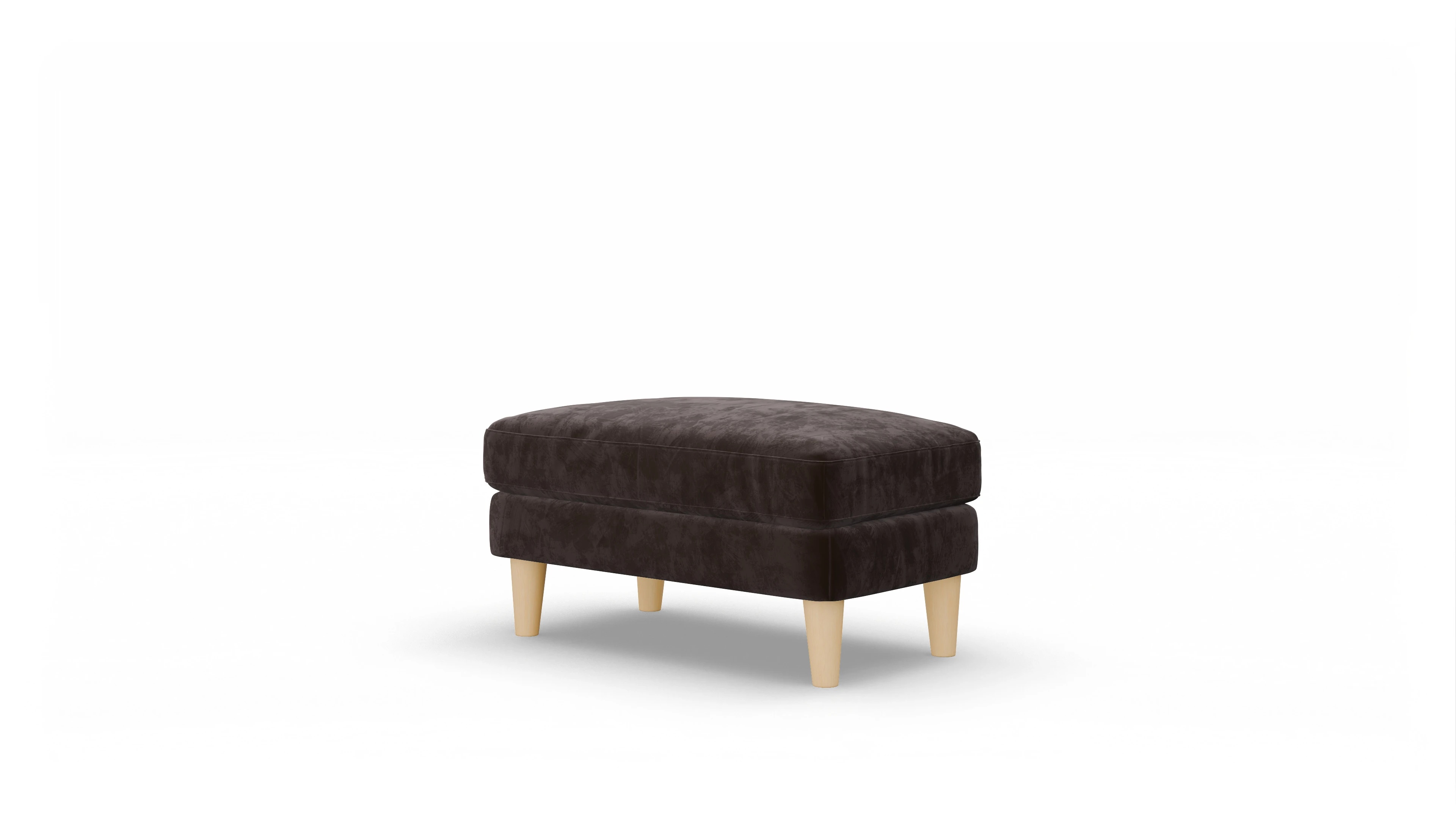 Ansicht des Produktes NewChester.01 Hocker in Samt braun
