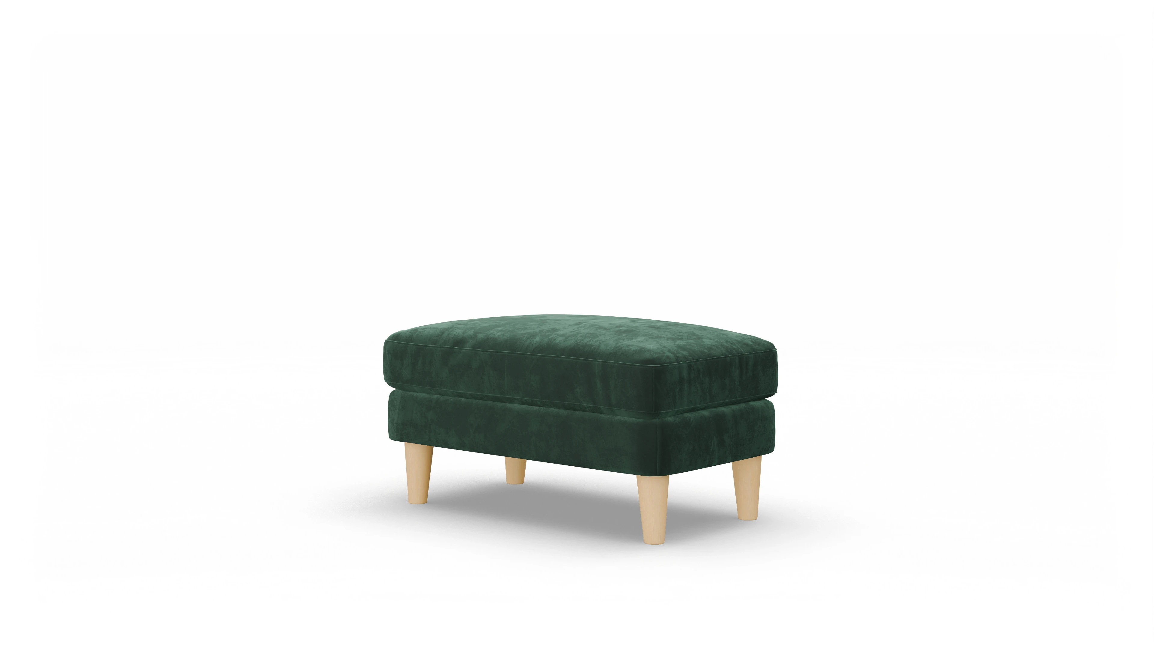 Ansicht des Produktes NewChester.01 Hocker in Samt grün