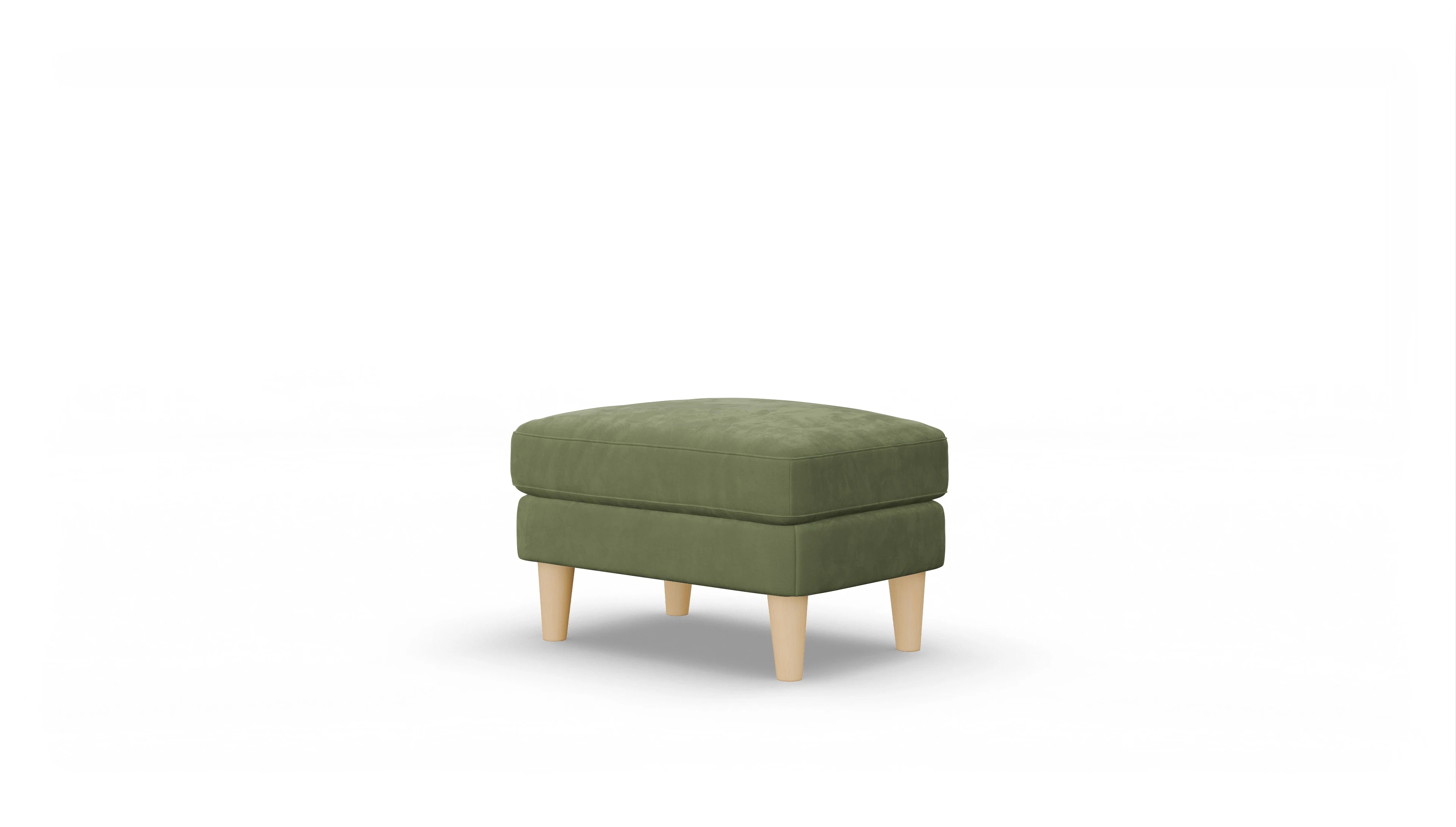 Ansicht des Produktes NewChester.01 Hocker in Samt grün