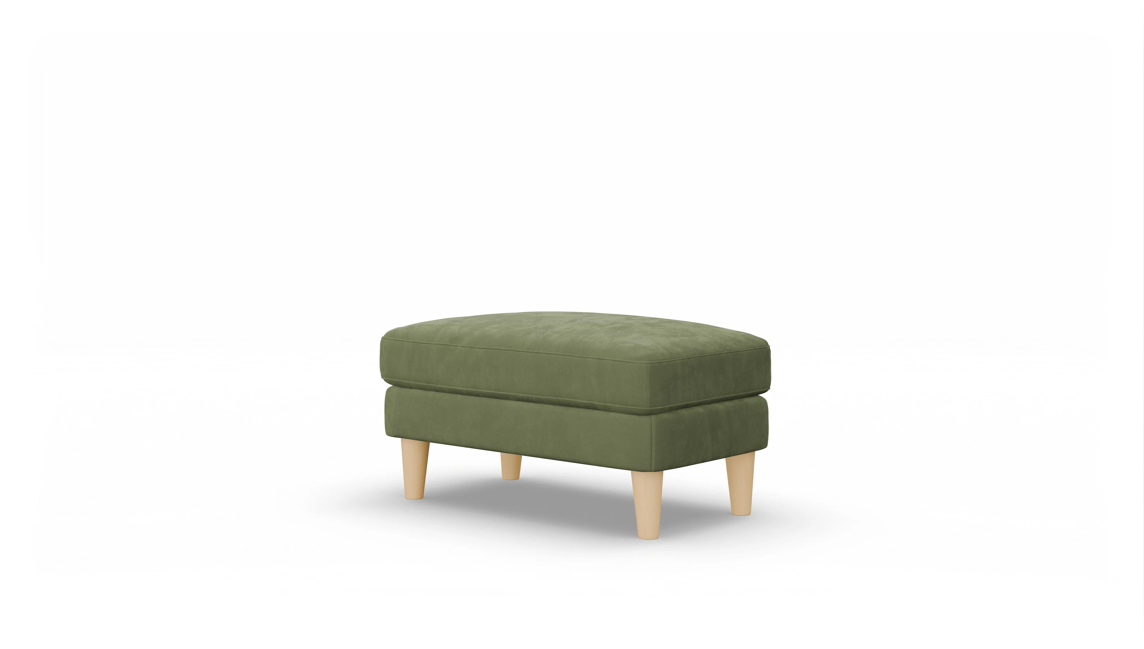 Ansicht des Produktes NewChester.01 Hocker in Samt grün