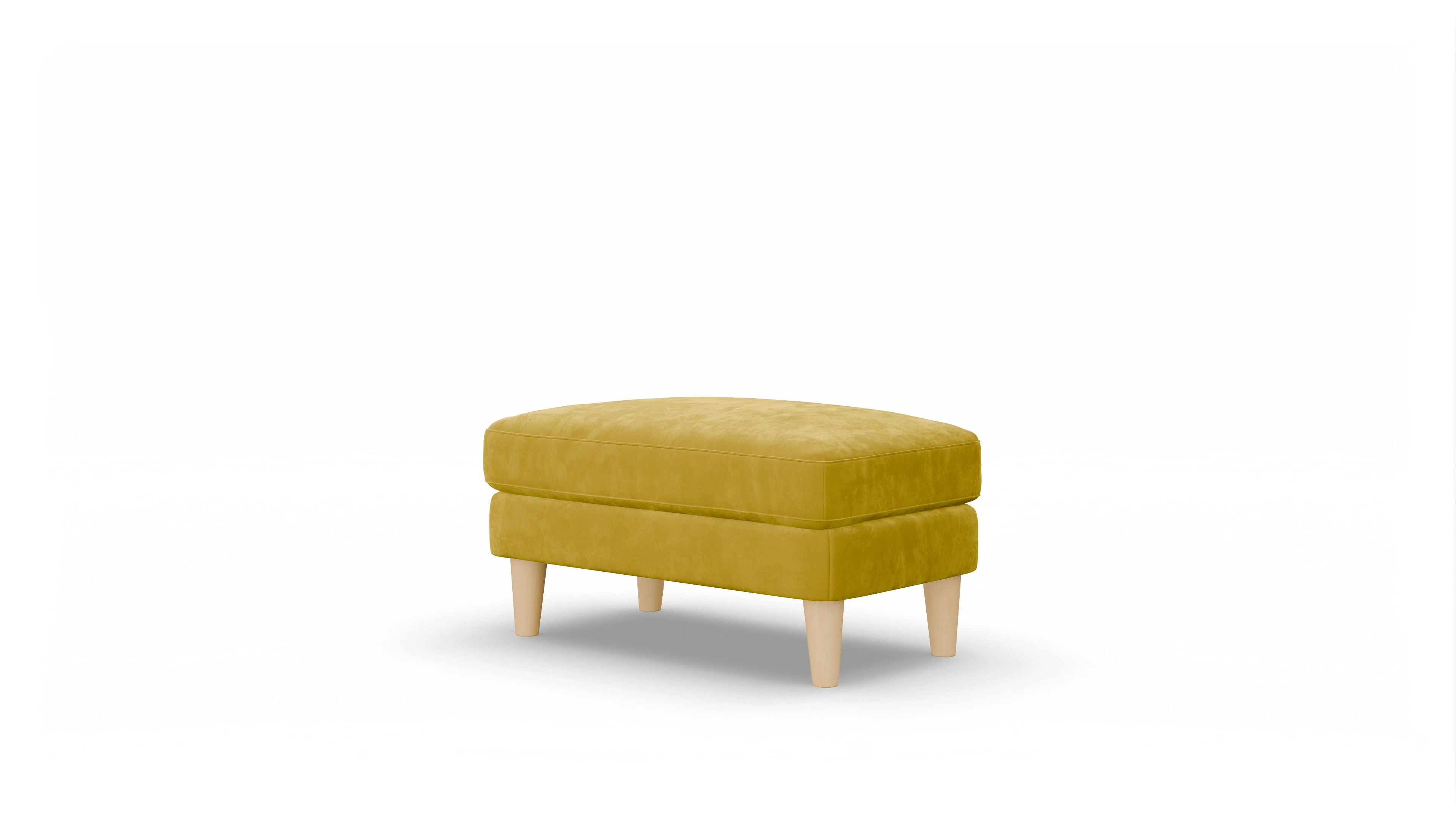 Ansicht des Produktes NewChester.01 Hocker in Samt gelb