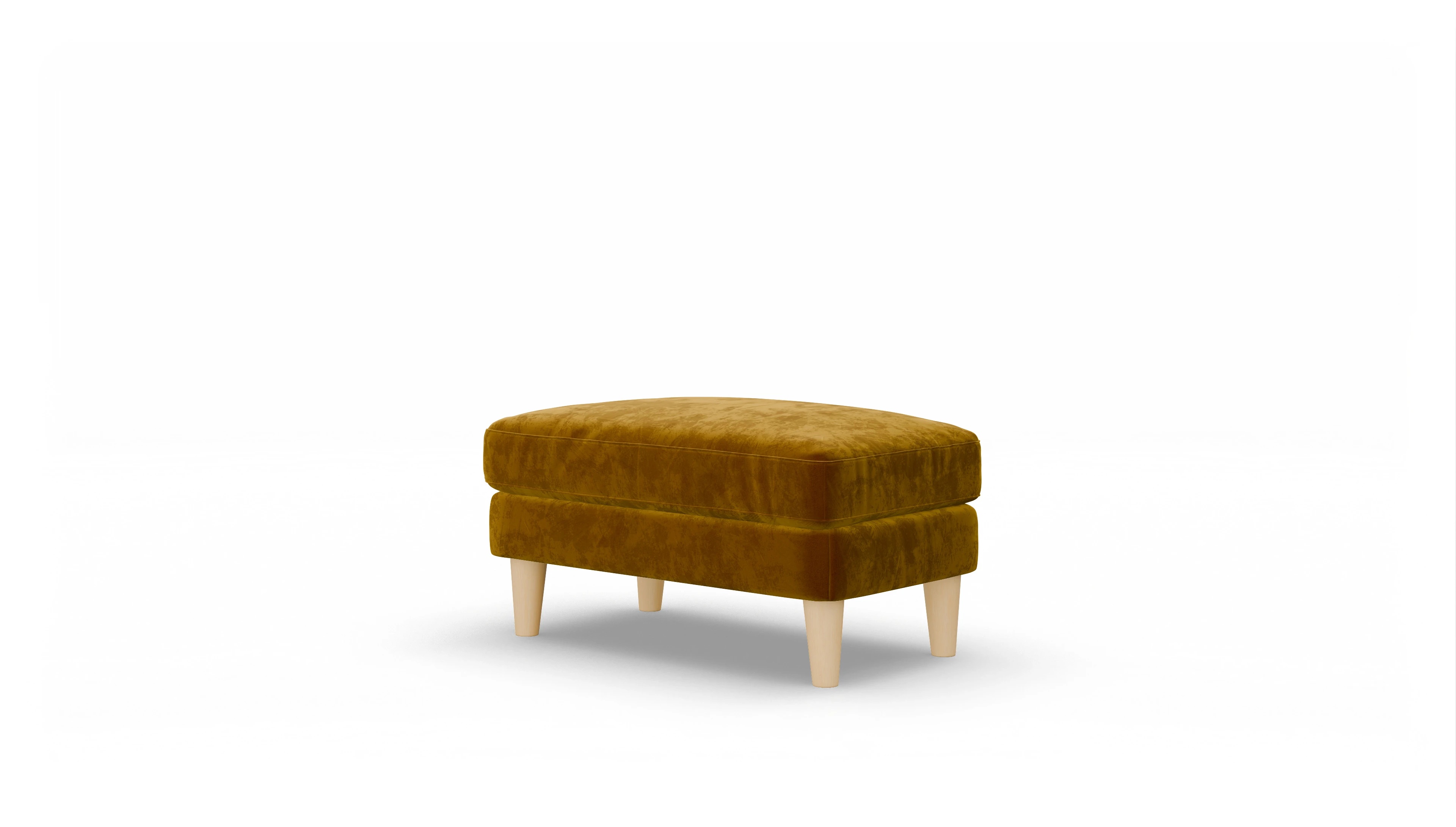 Ansicht des Produktes NewChester.01 Hocker in Samt gelb