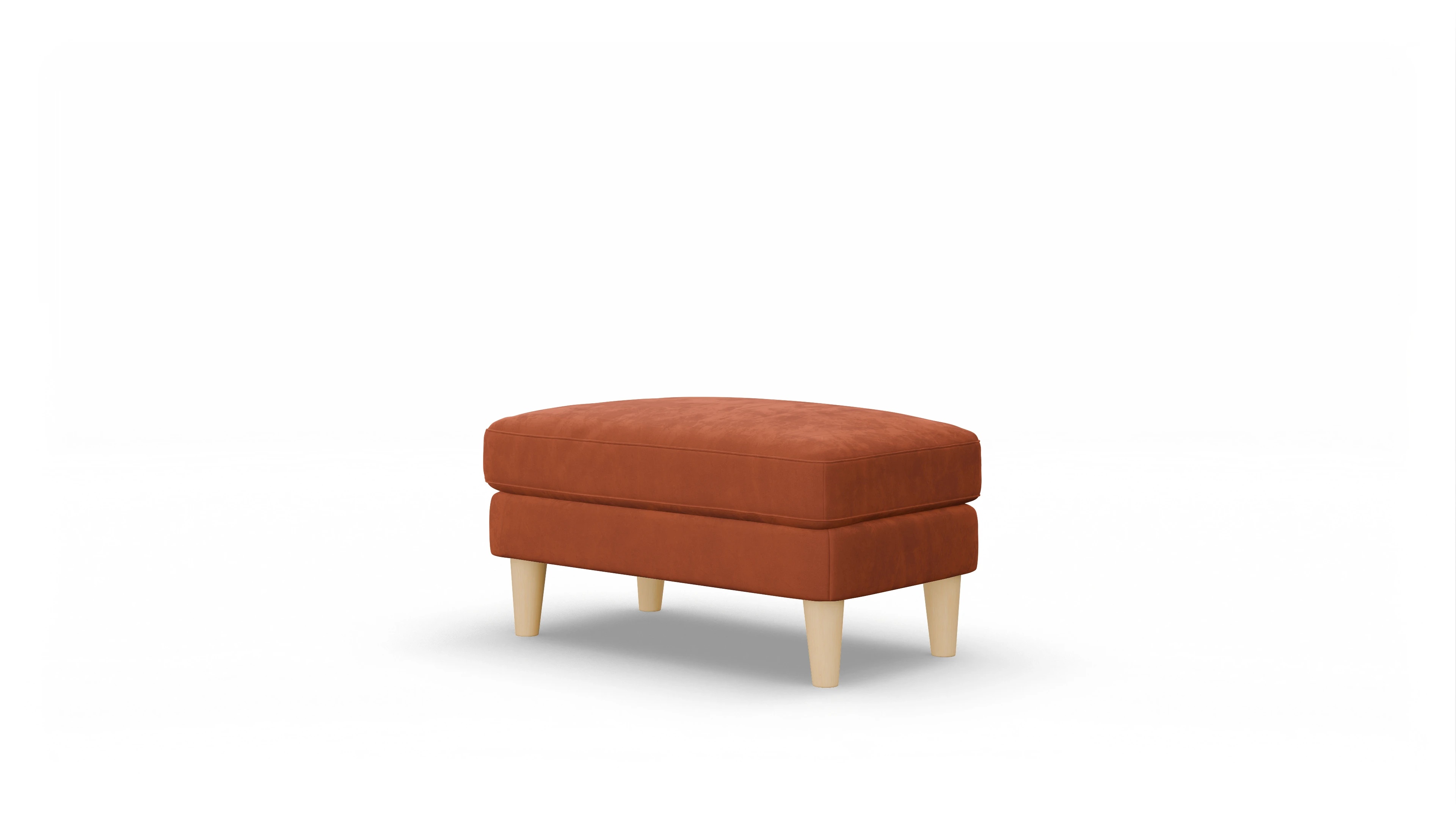 Ansicht des Produktes NewChester.01 Hocker in Samt orange
