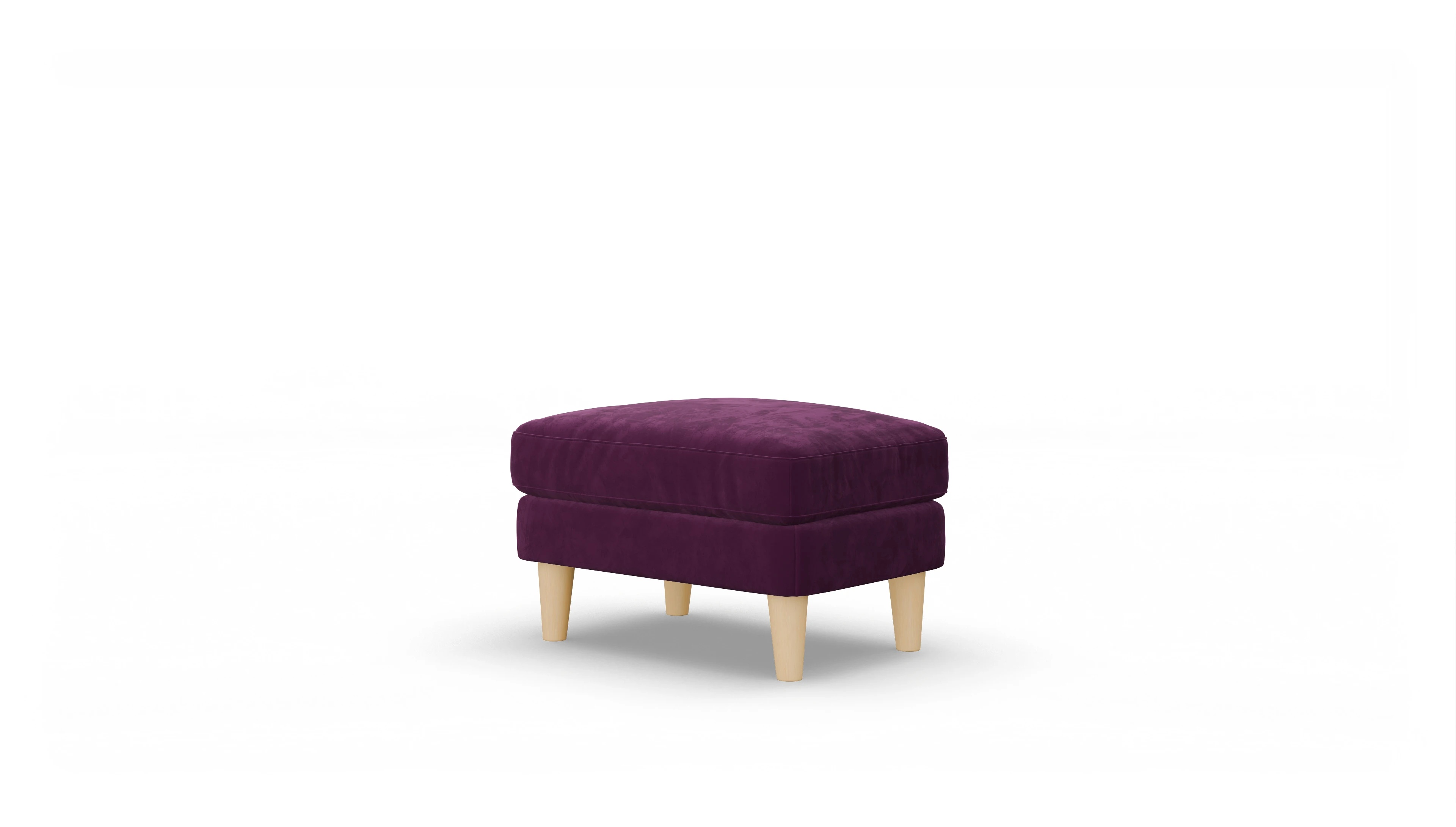 Ansicht des Produktes NewChester.01 Hocker in Samt rot