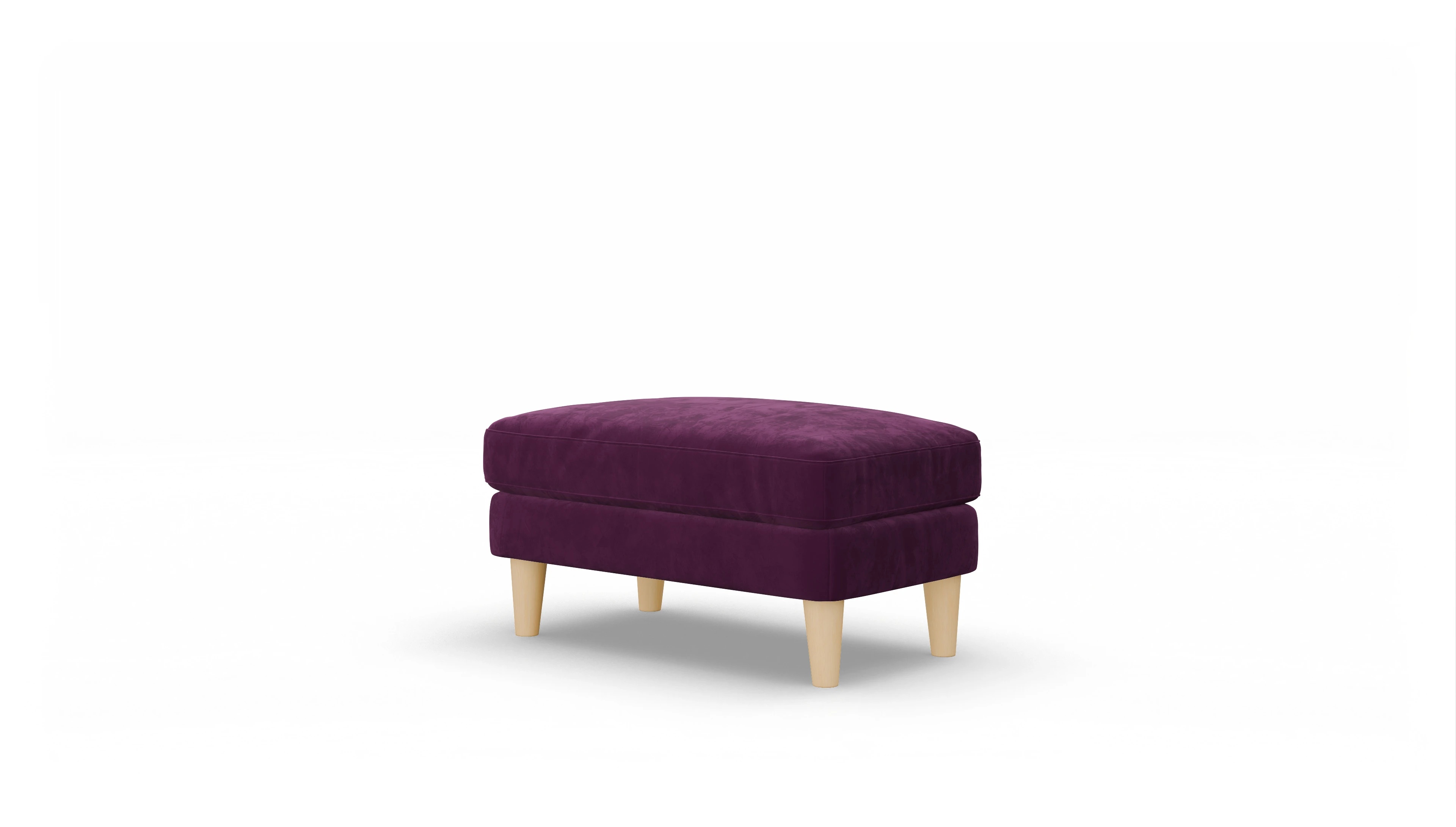 Ansicht des Produktes NewChester.01 Hocker in Samt rot