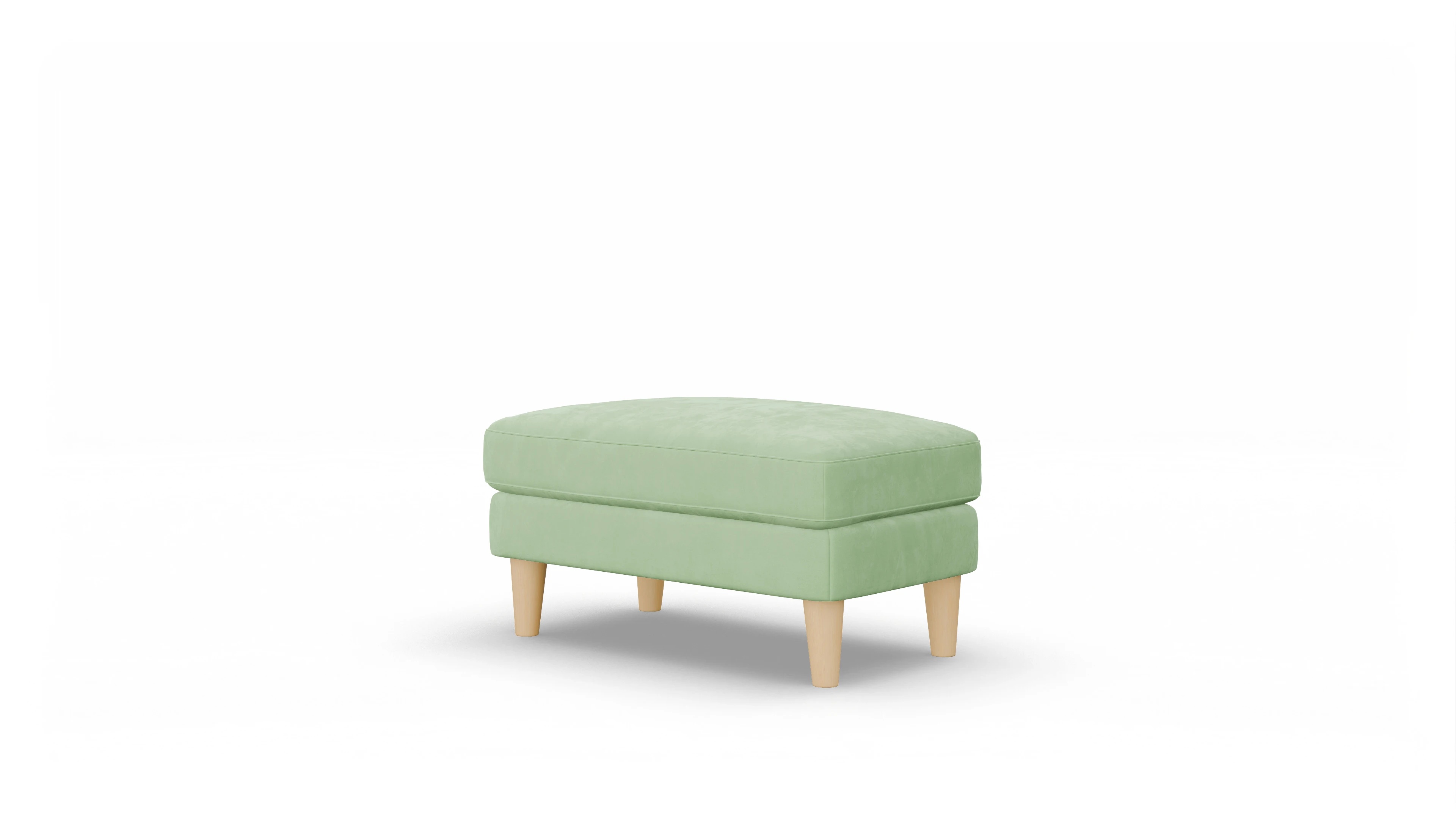 Ansicht des Produktes NewChester.01 Hocker in Samt grün