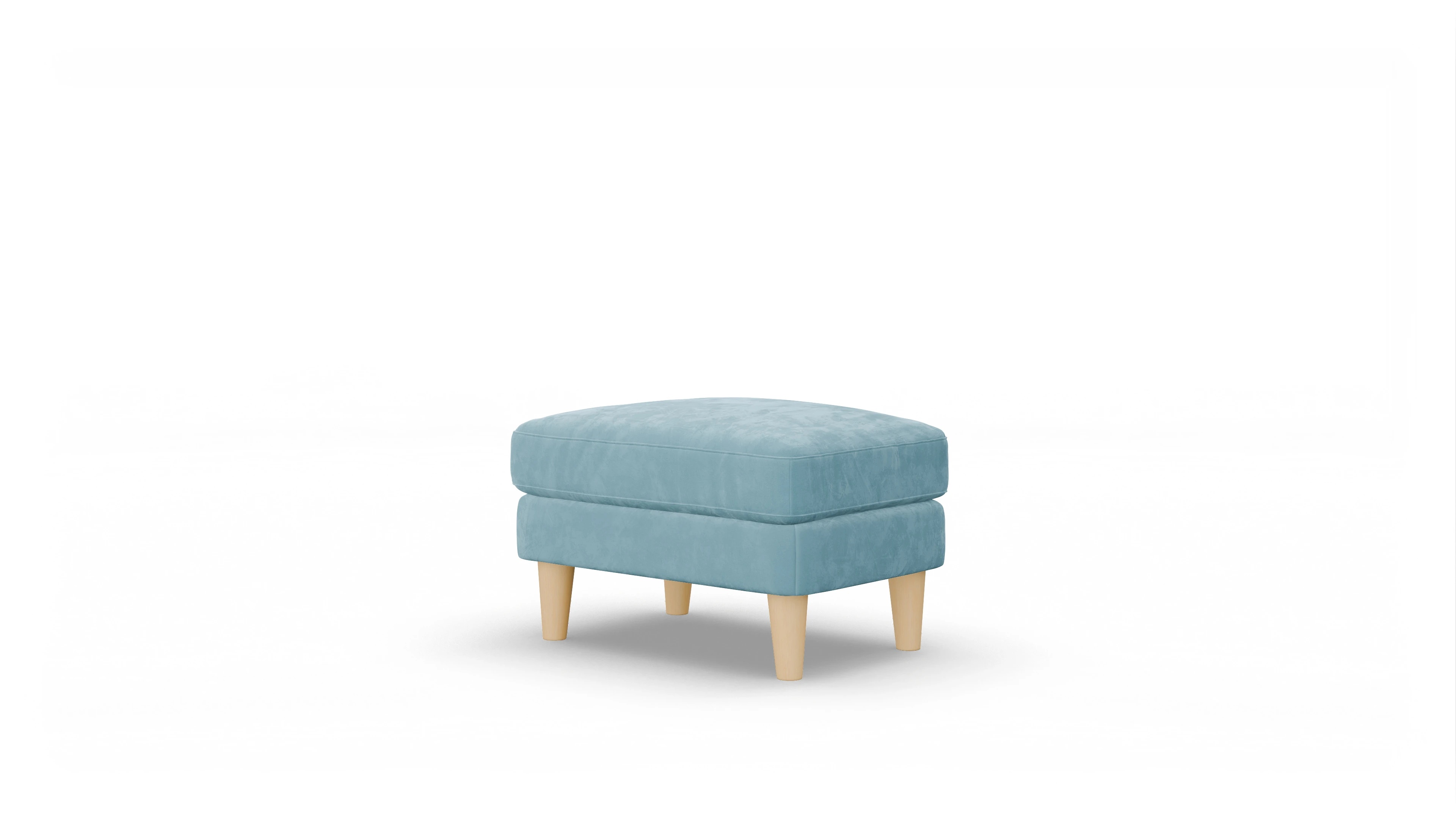 Stoffhocker NewChester.01 Ansicht des Produktes NewChester.01 Hocker in Samt blau