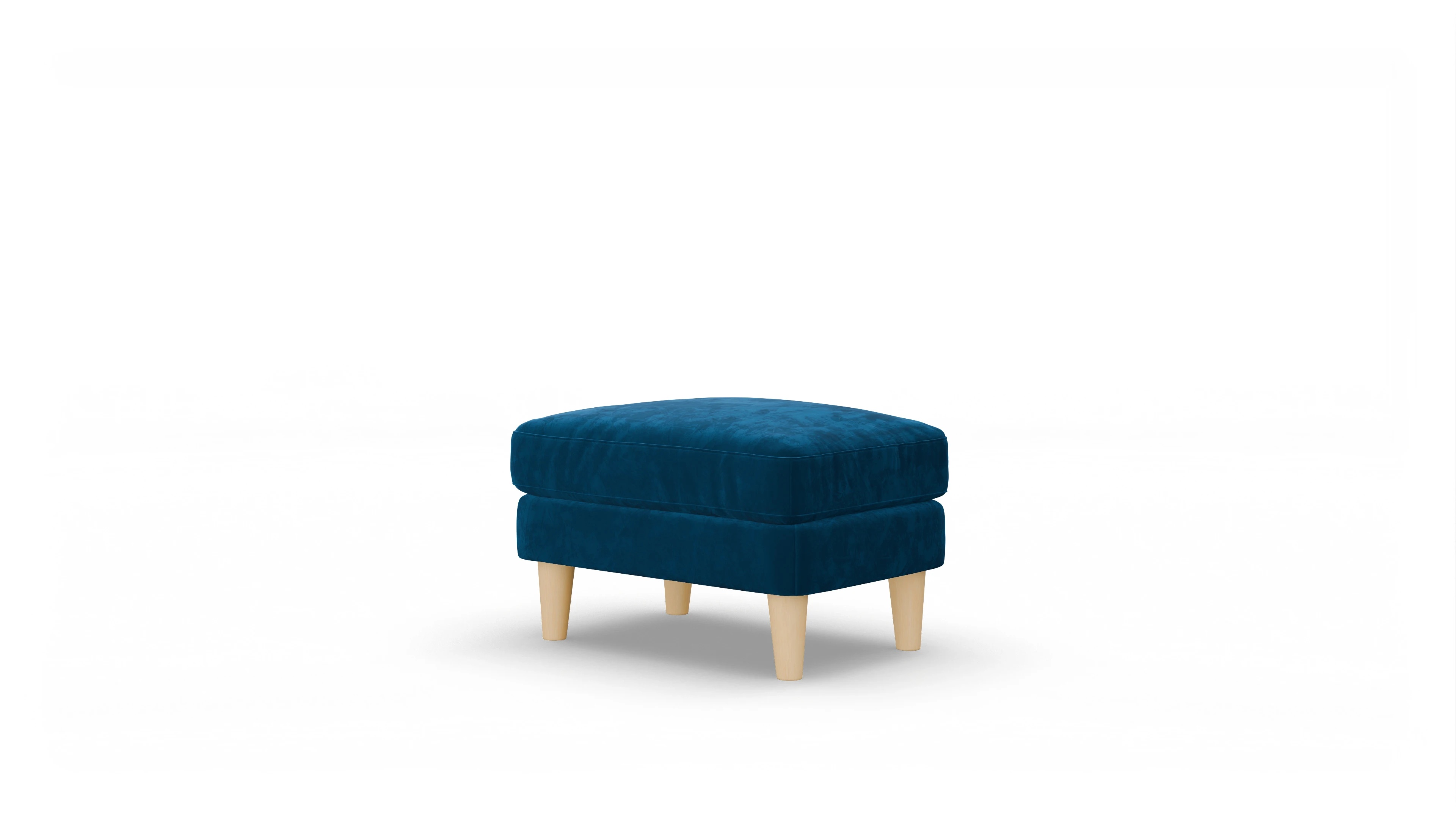 Ansicht des Produktes NewChester.01 Hocker in Samt blau