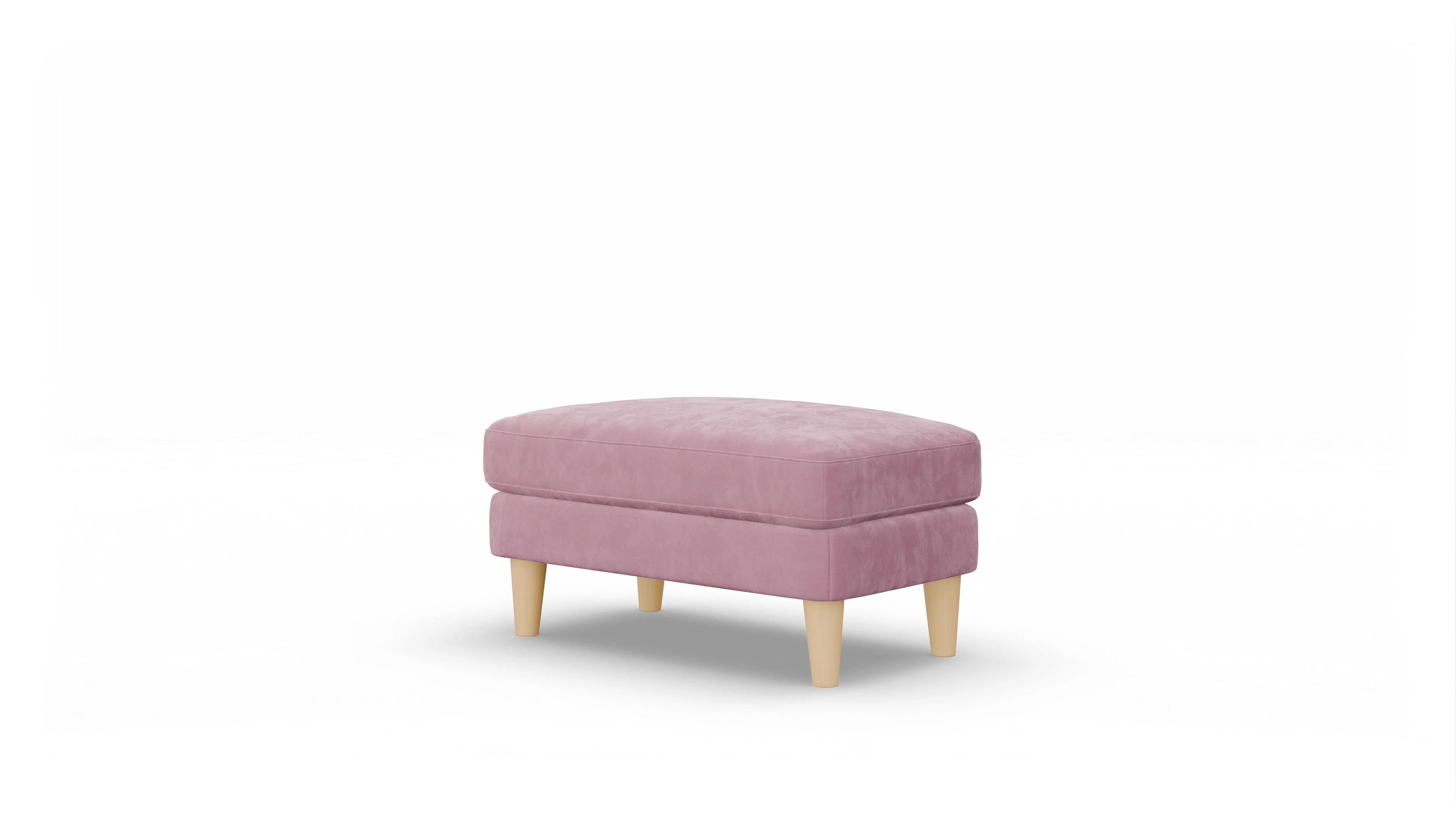 Stoffhocker NewChester.01 Ansicht des Produktes NewChester.01 Hocker in Samt rot