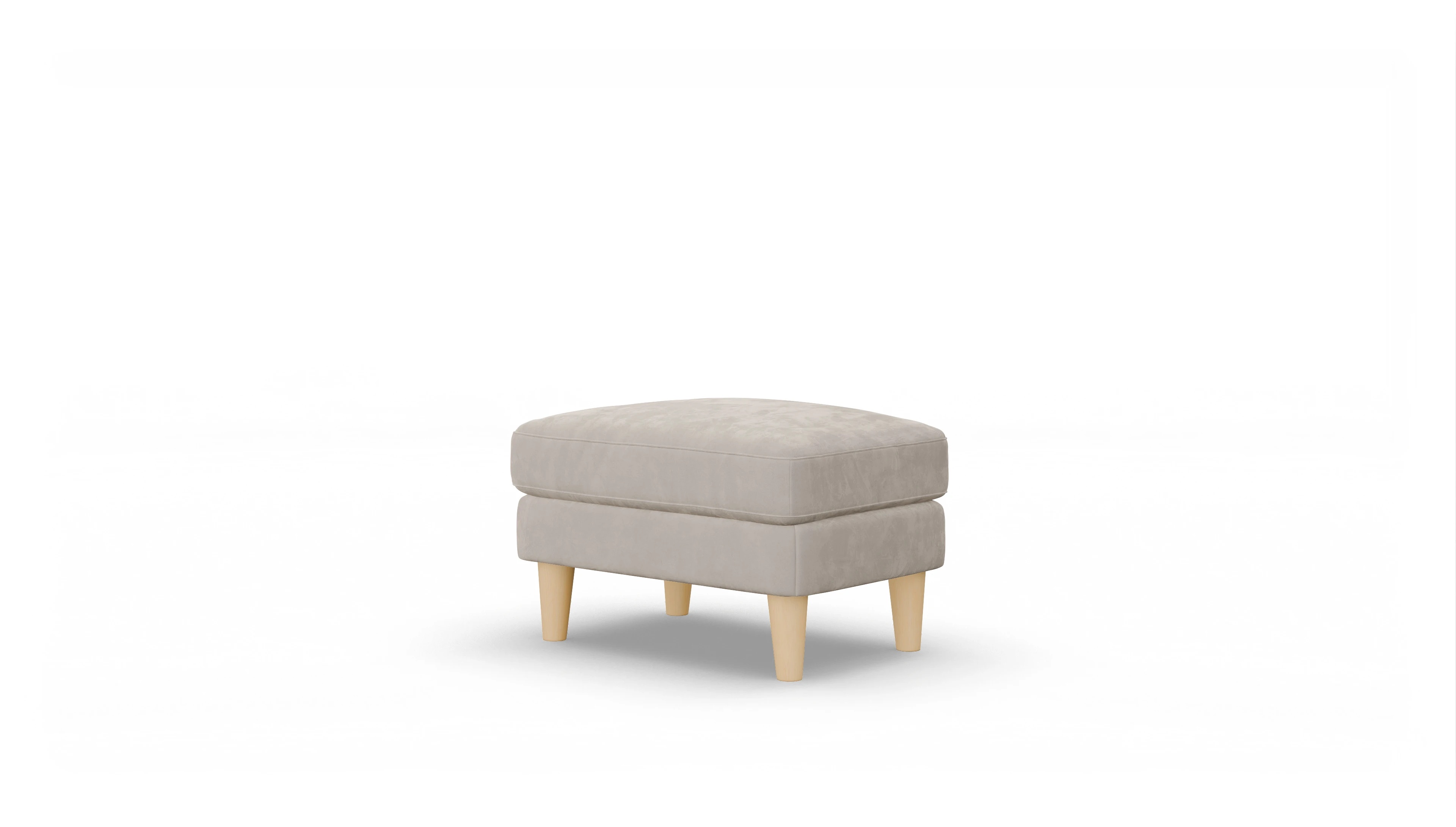 Stoffhocker NewChester.01 Ansicht des Produktes NewChester.01 Hocker in Samt grau