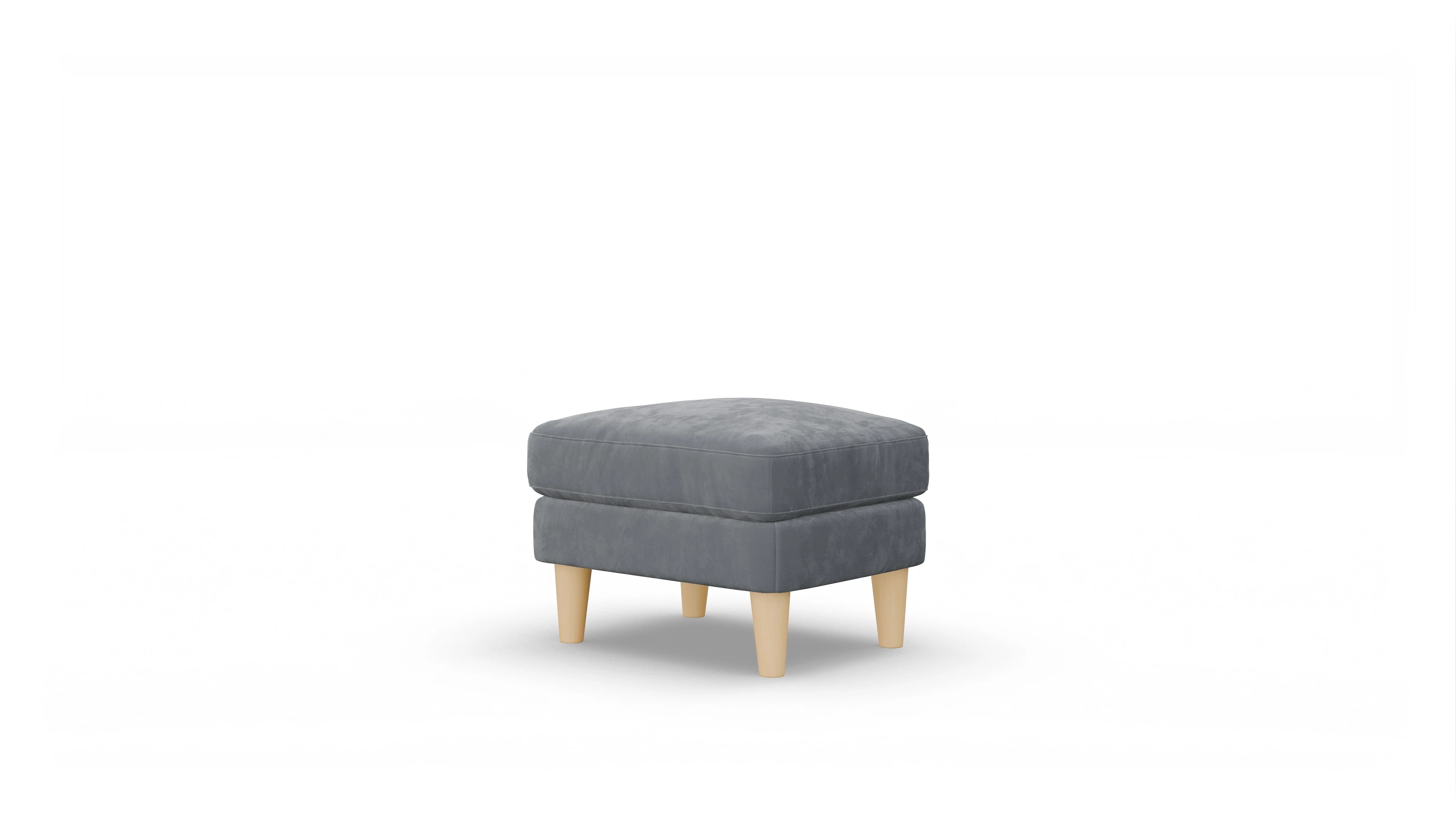 Stoffhocker NewChester.01 Ansicht des Produktes NewChester.01 in Samt grau