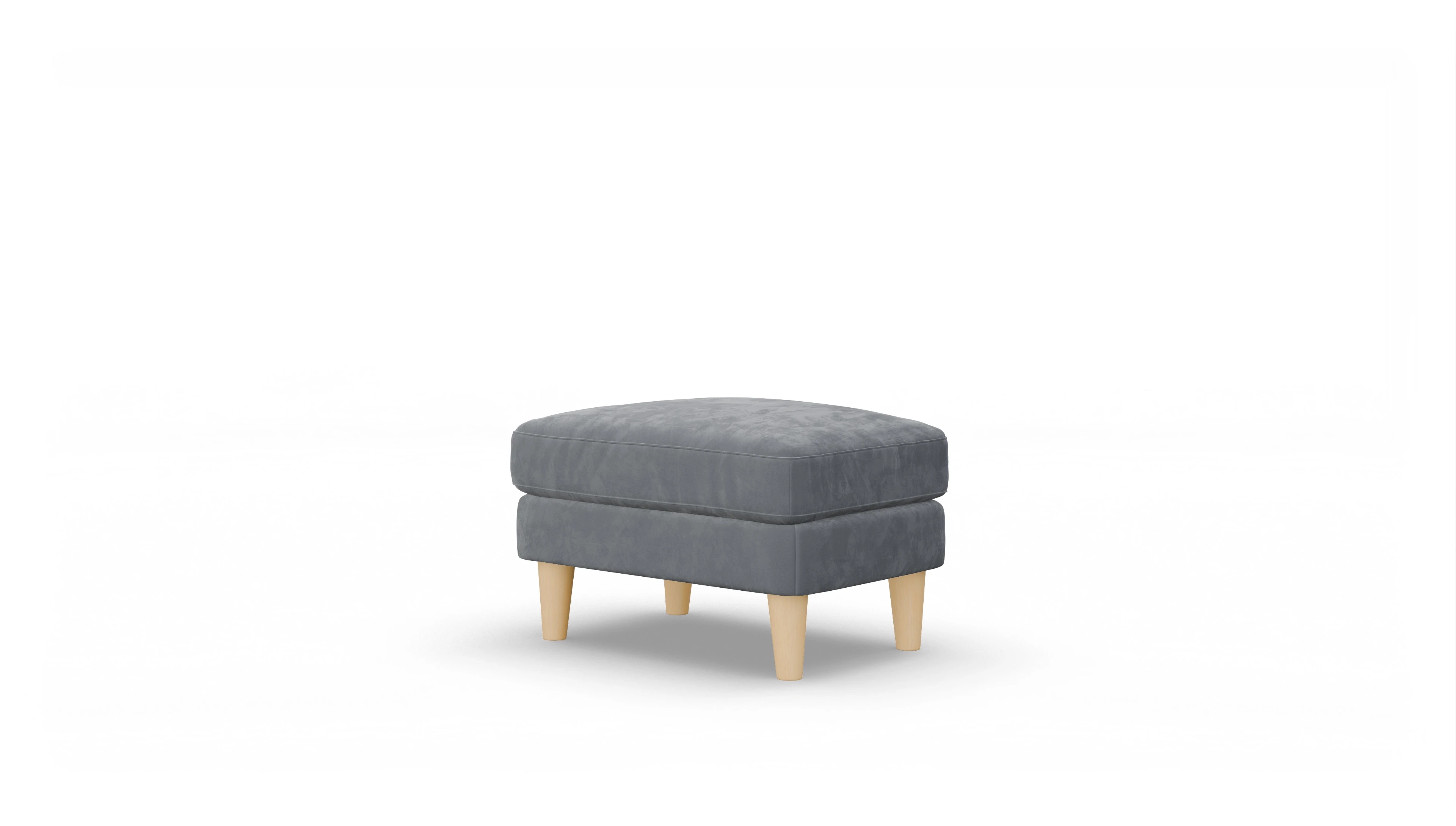 Ansicht des Produktes NewChester.01 Hocker in Samt grau