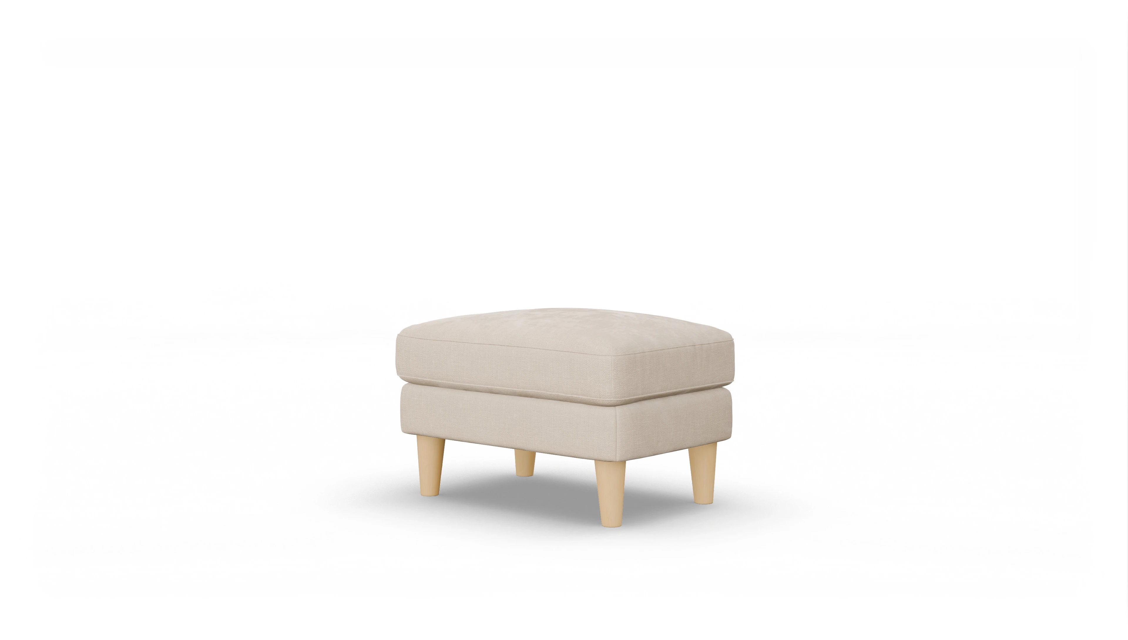 Ansicht des Produktes NewChester.01 Hocker in Stoff weiß