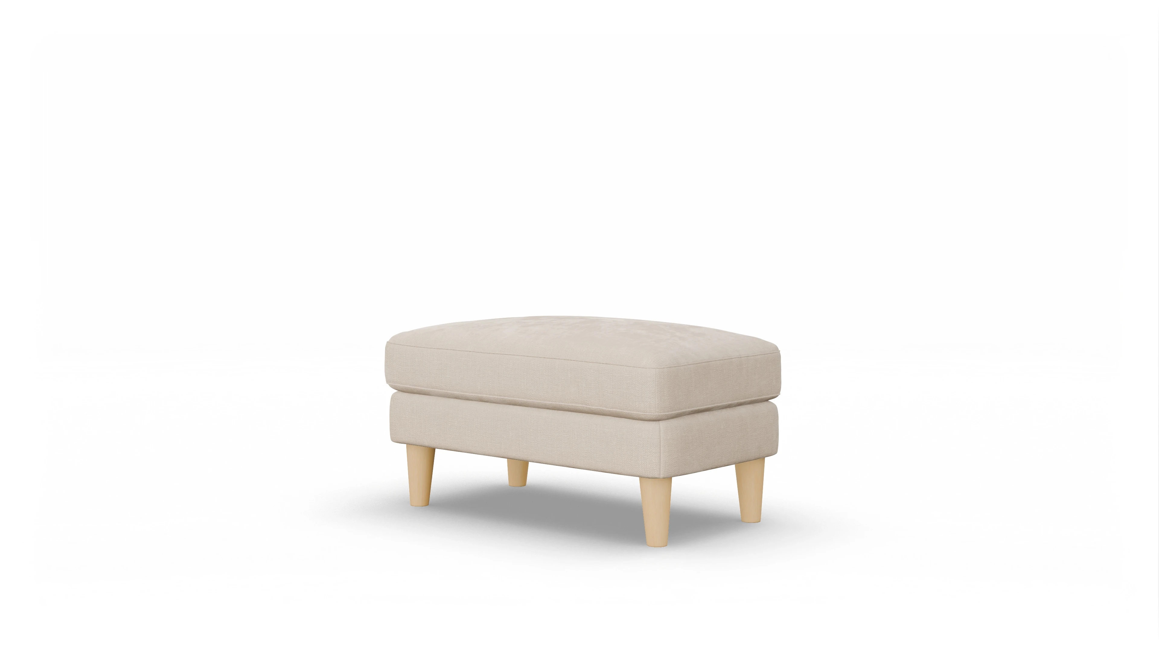 Ansicht des Produktes NewChester.01 Hocker in Stoff weiß