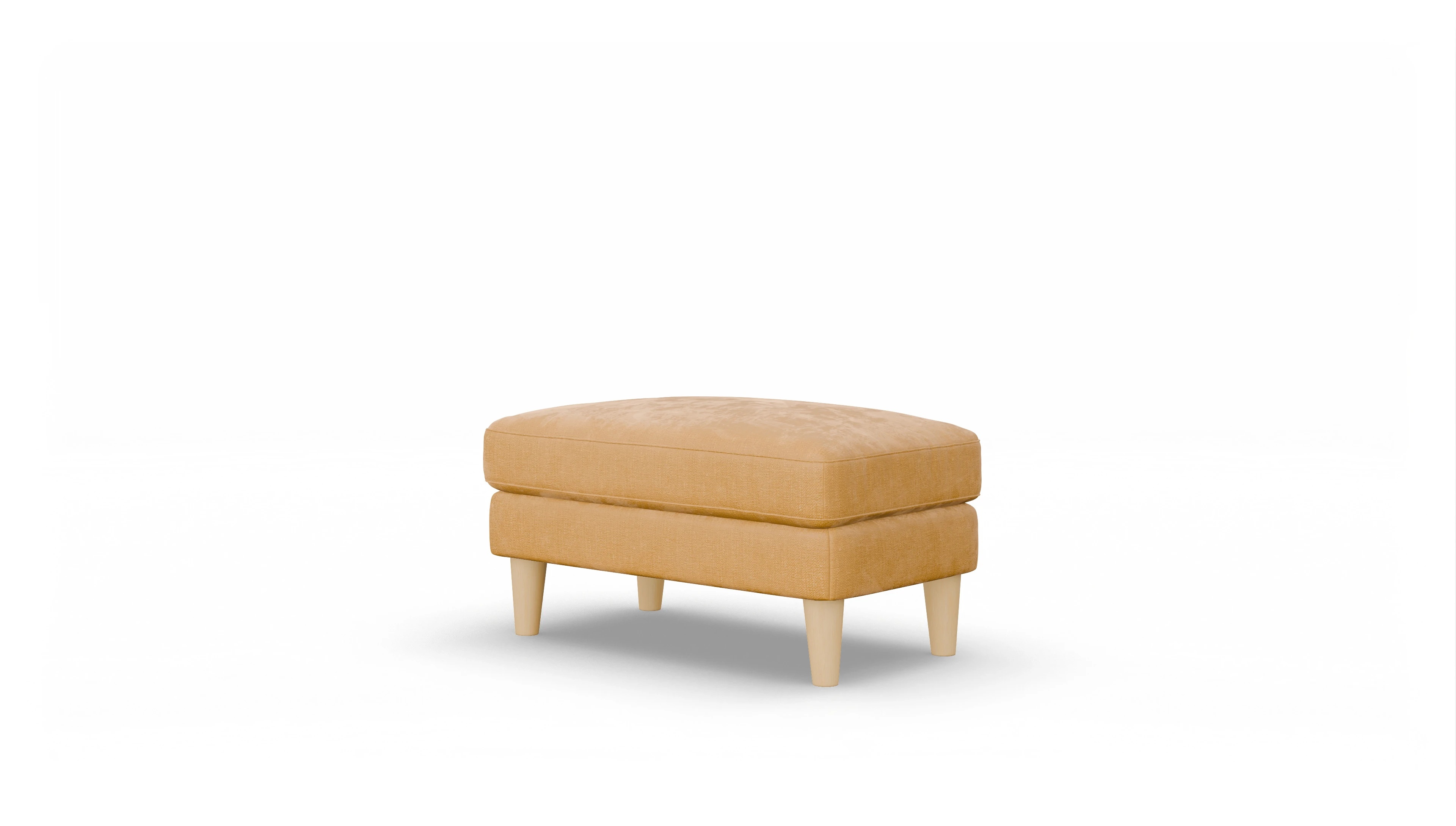 Ansicht des Produktes NewChester.01 Hocker in Stoff gelb