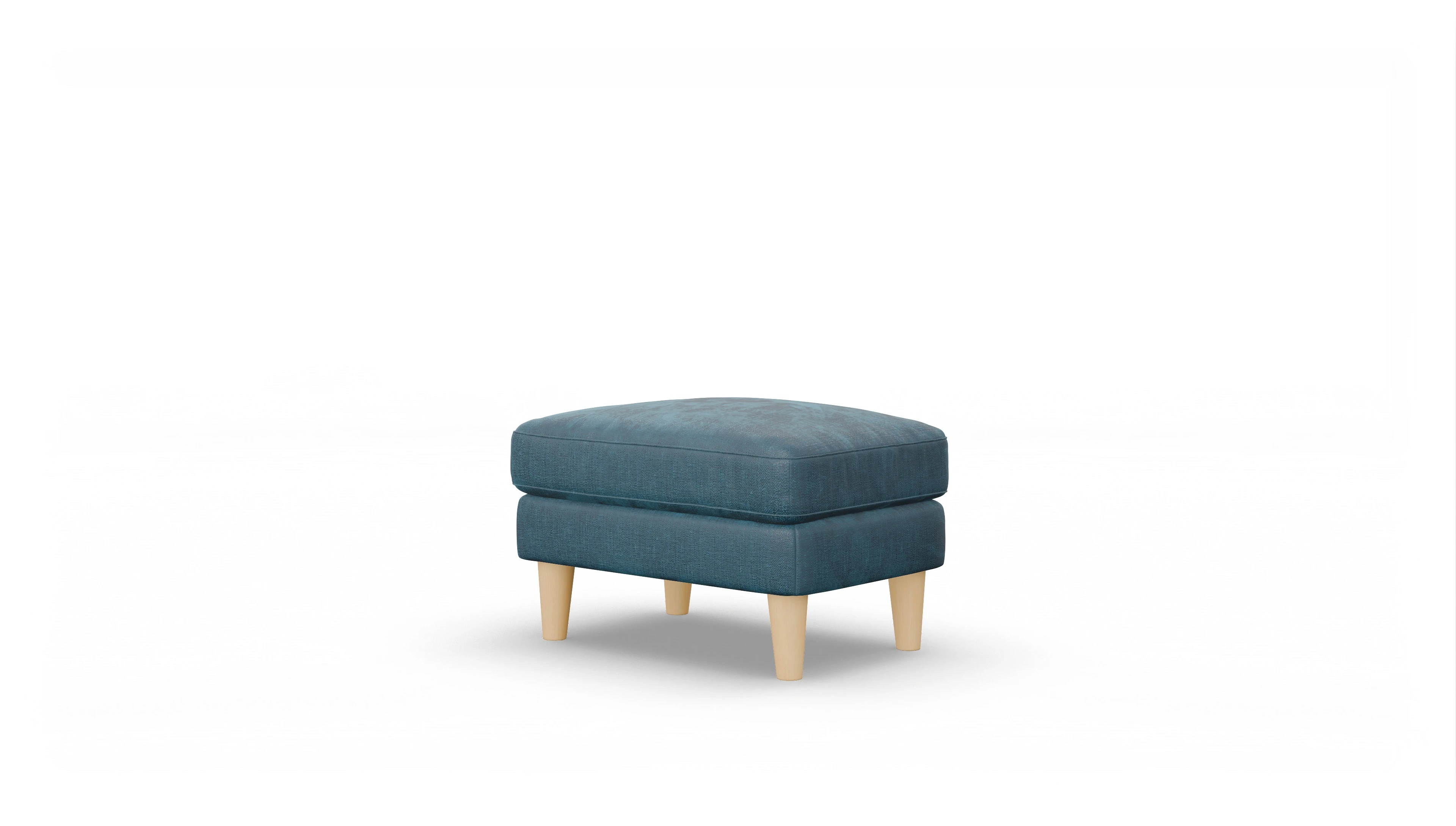 Stoffhocker NewChester.01 Ansicht des Produktes NewChester.01 Hocker in Stoff blau