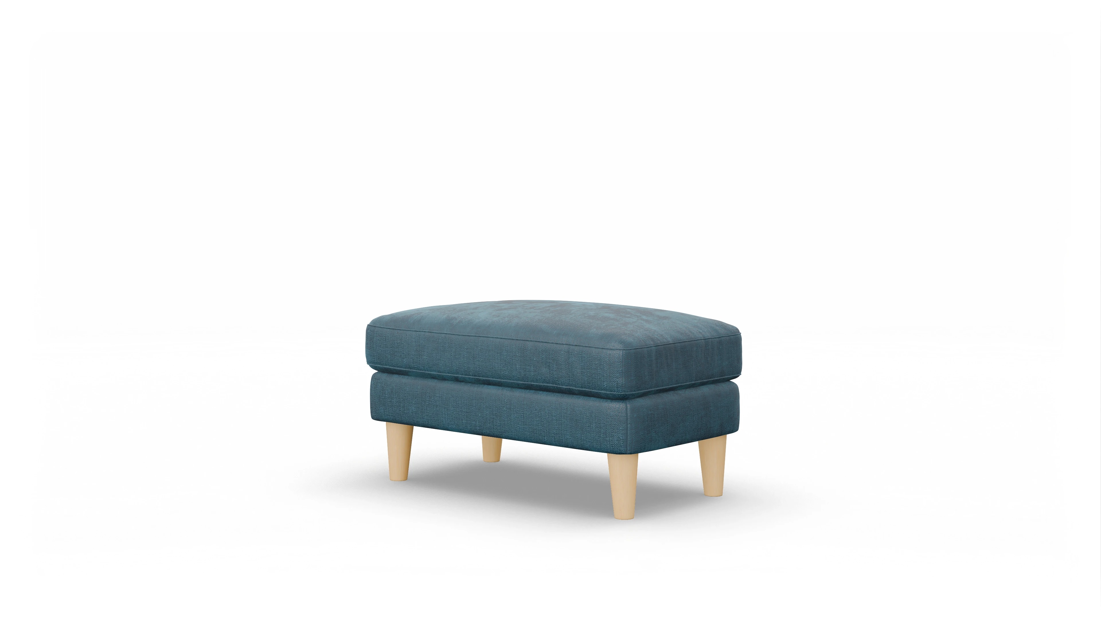 Ansicht des Produktes NewChester.01 Hocker in Stoff blau