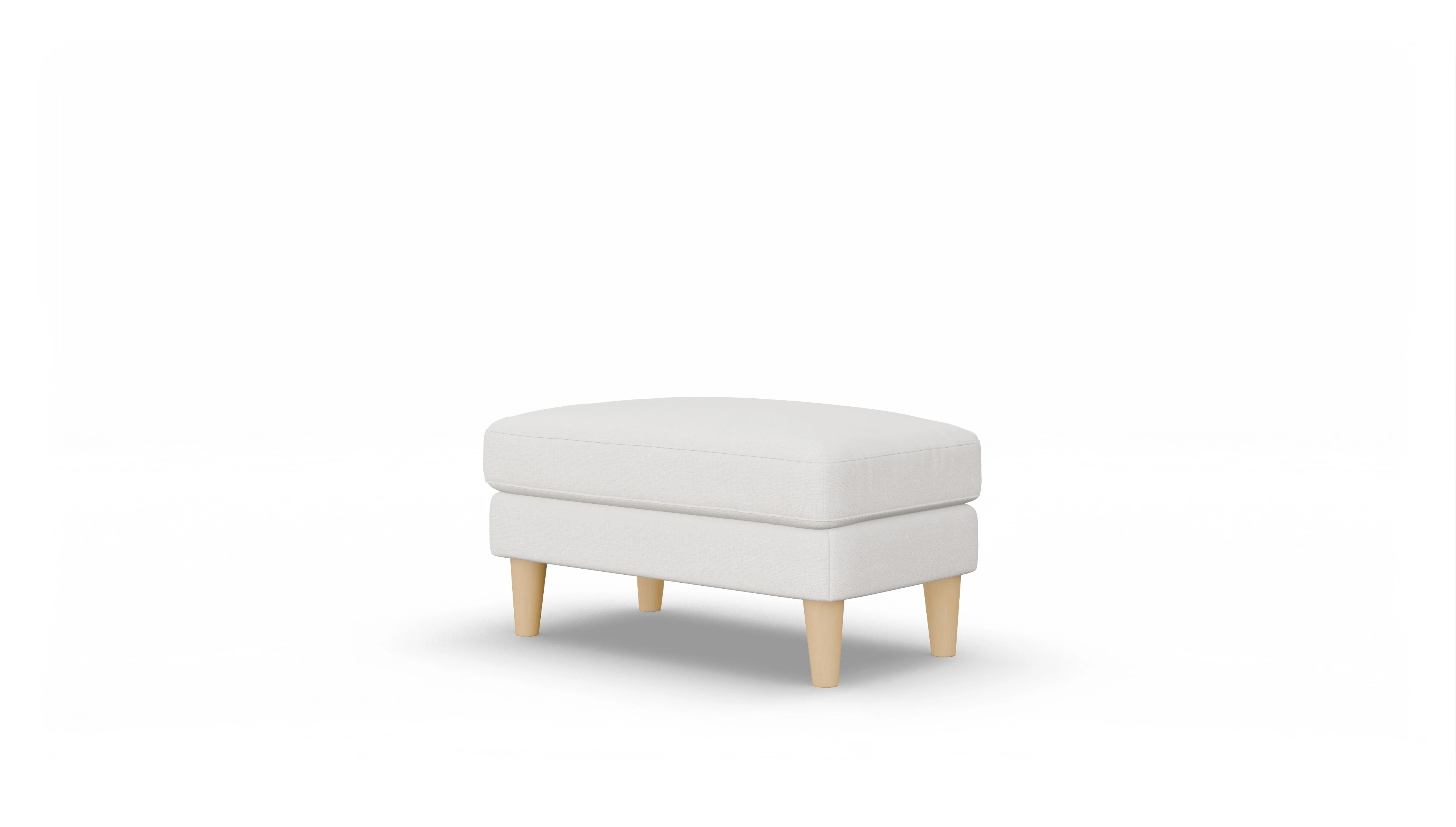Stoffhocker NewChester.01 Ansicht des Produktes NewChester.01 Hocker in Stoff weiß