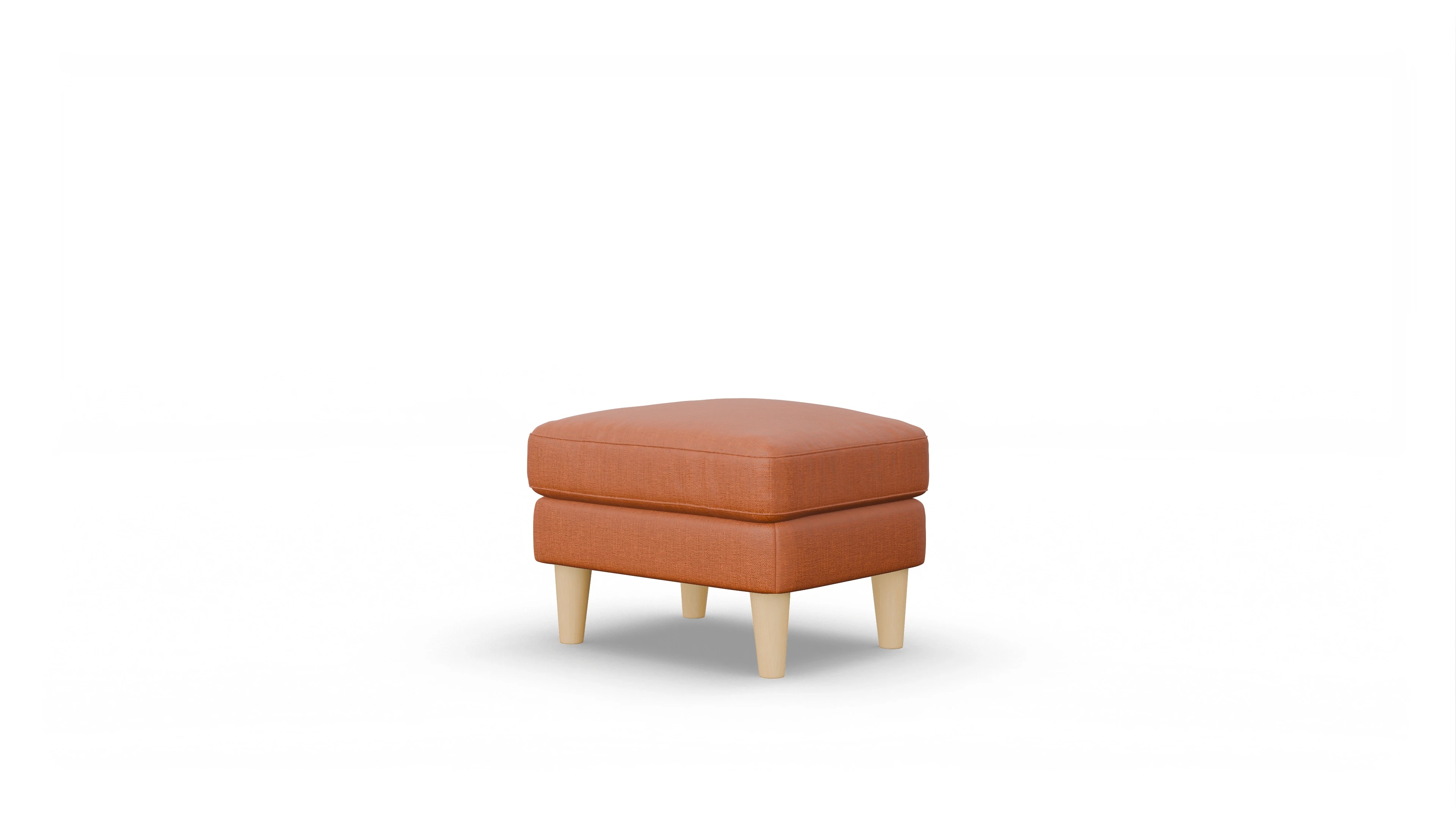 Stoffhocker NewChester.01 Ansicht des Produktes NewChester.01 in Stoff orange