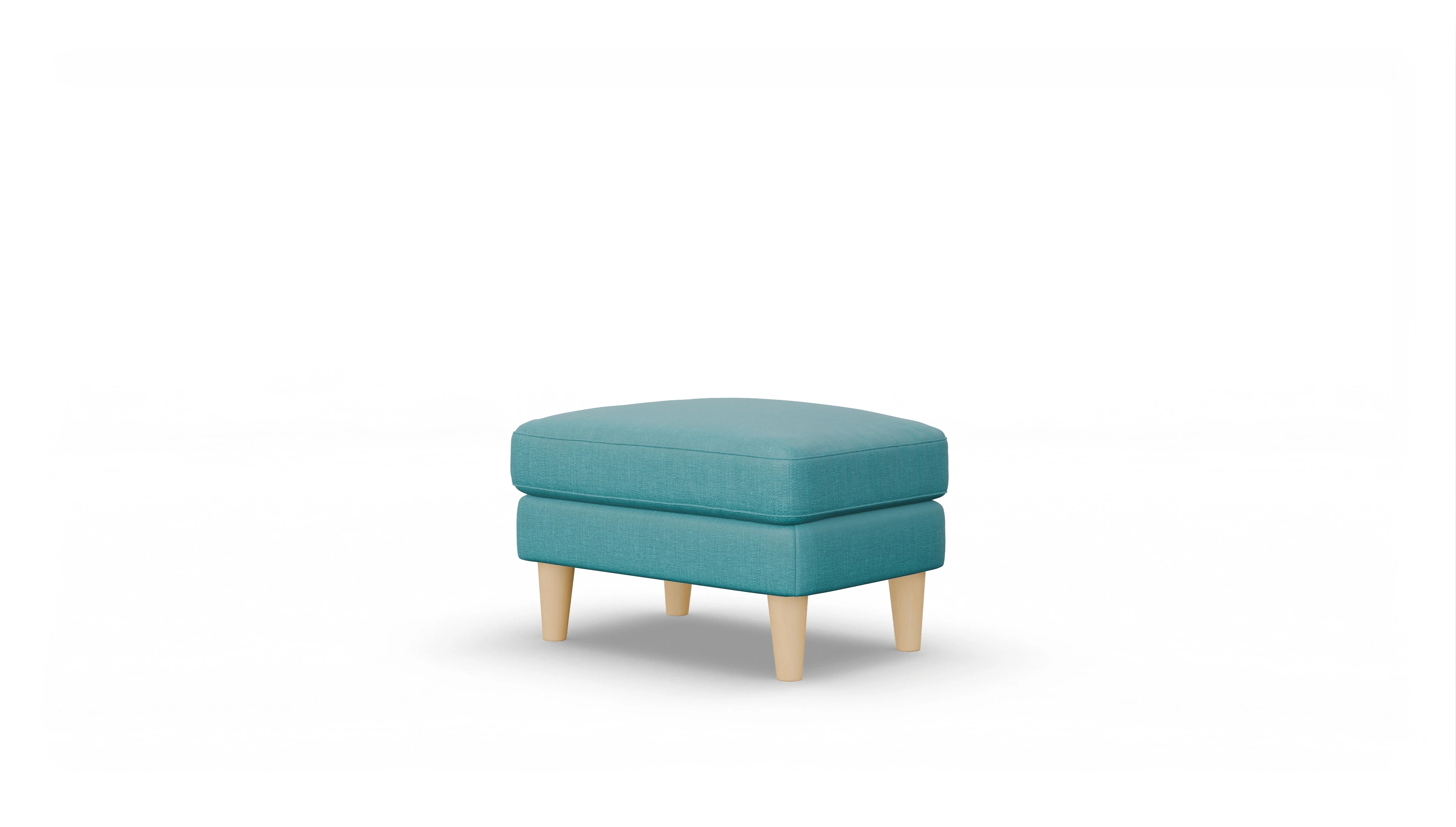 Ansicht des Produktes NewChester.01 Hocker in Stoff blau