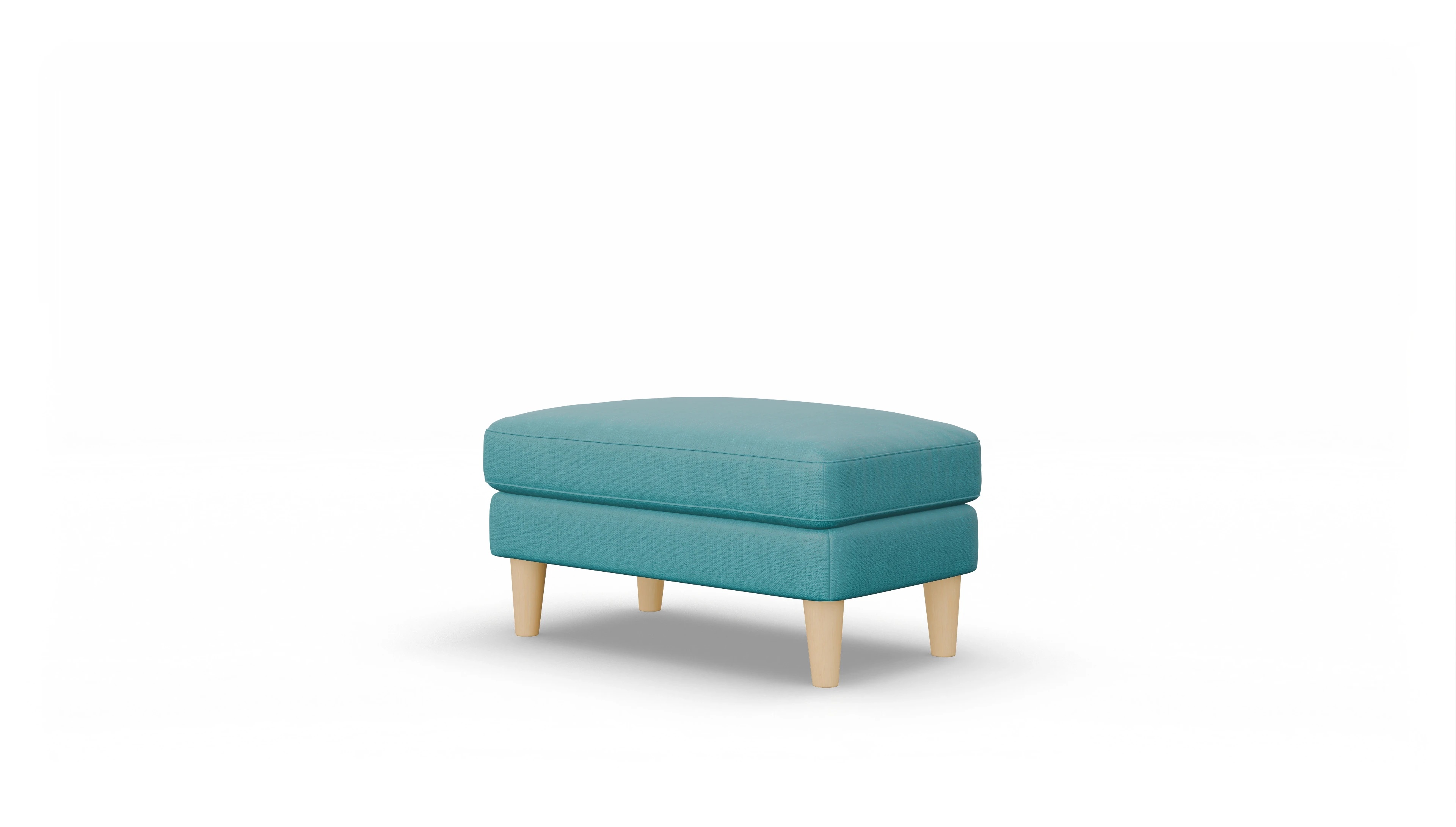 Ansicht des Produktes NewChester.01 Hocker in Stoff blau