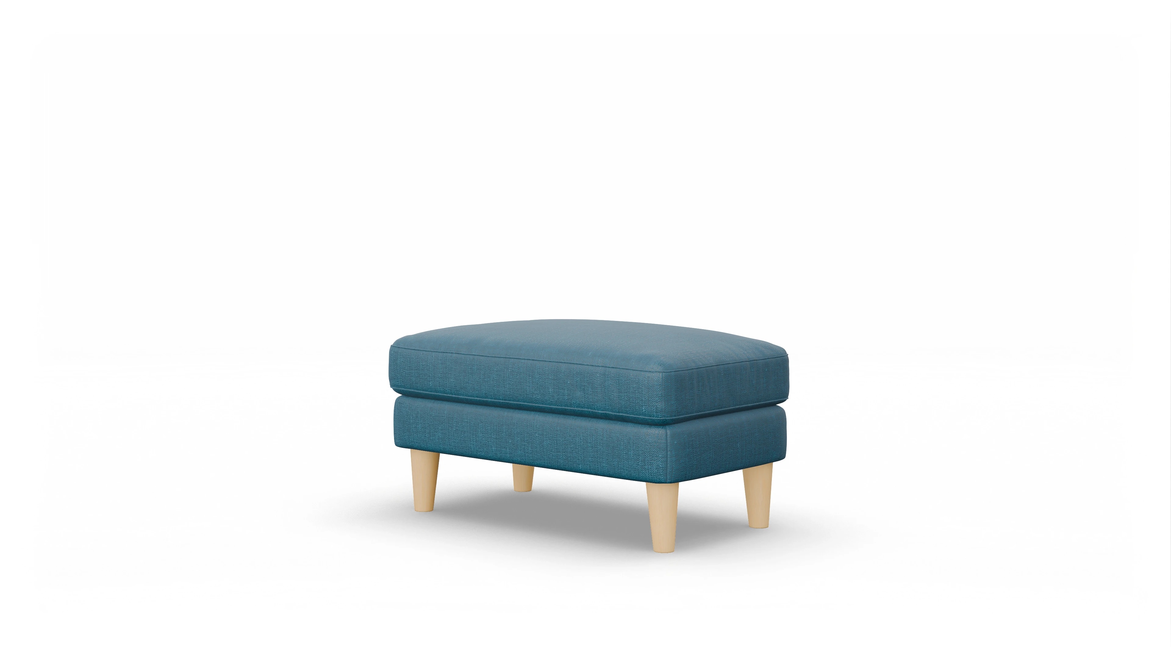 Ansicht des Produktes NewChester.01 Hocker in Stoff blau