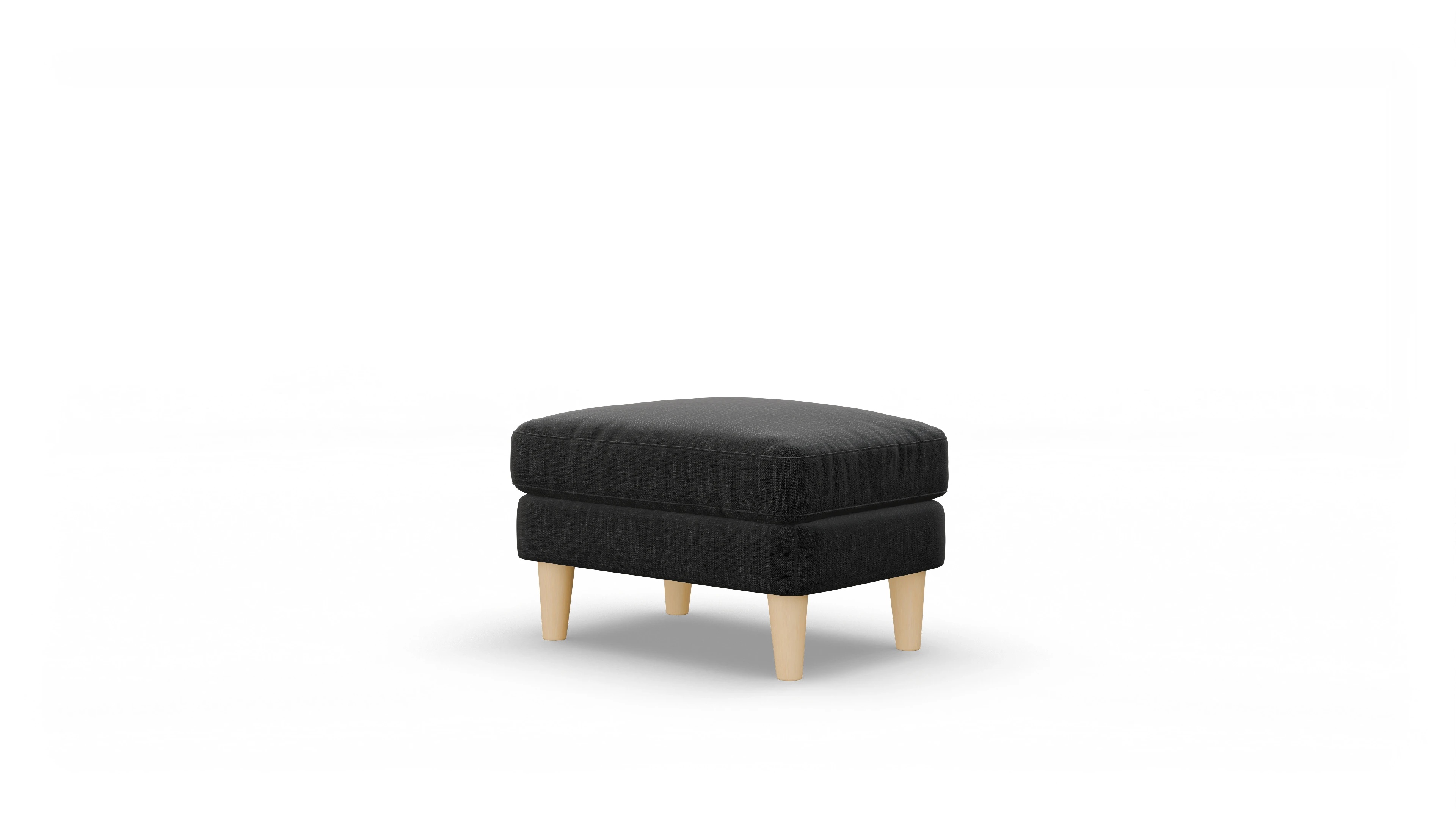 Ansicht des Produktes NewChester.01 Hocker in Stoff schwarz