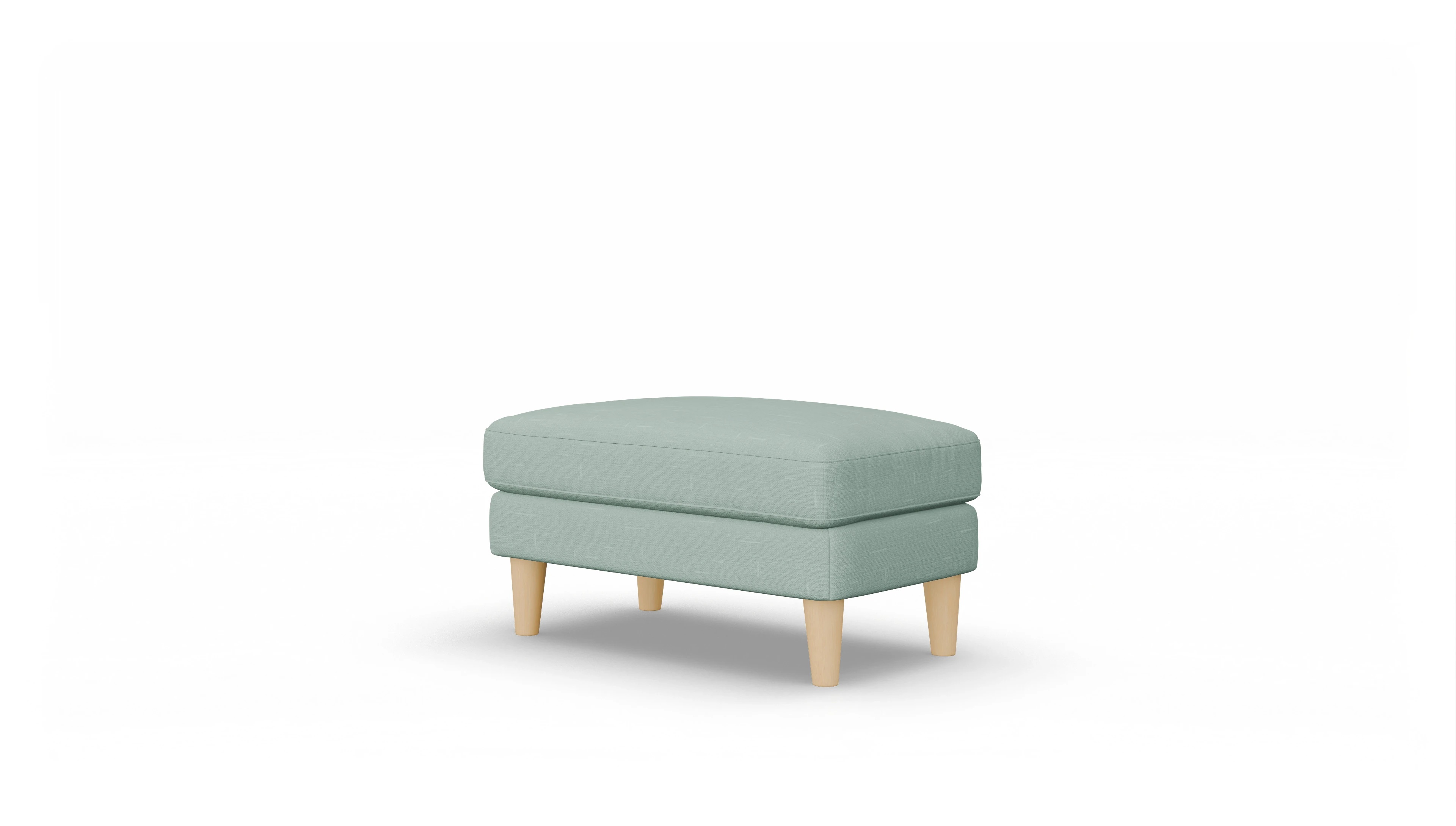 Stoffhocker NewChester.01 Ansicht des Produktes NewChester.01 Hocker in Stoff grün