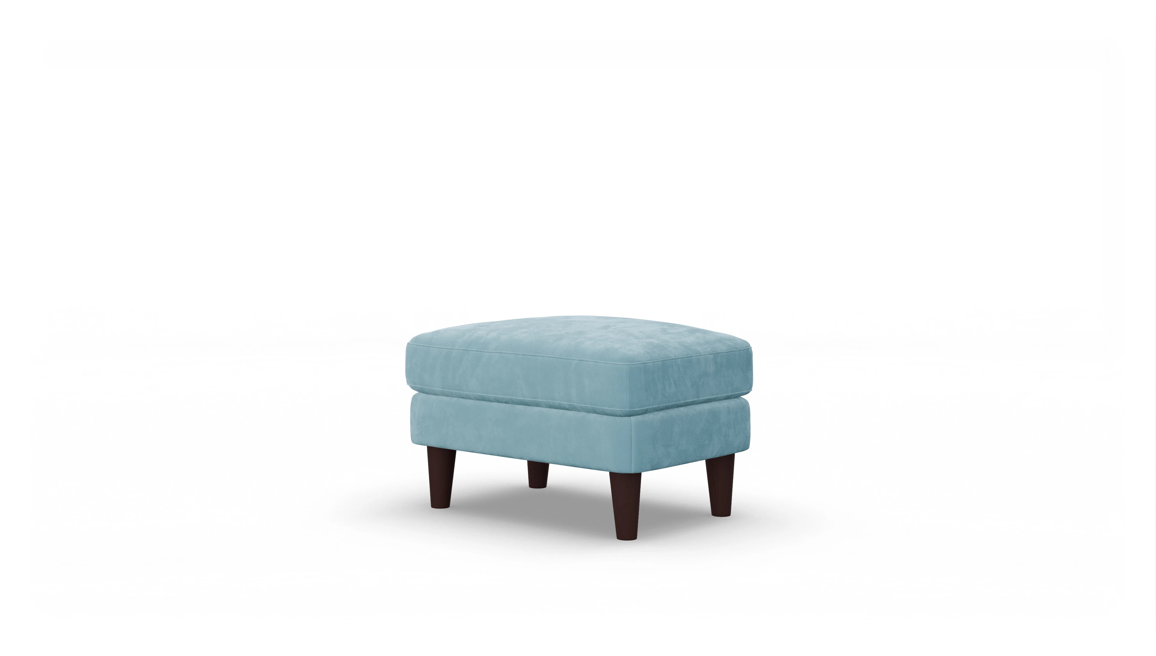 Ansicht des Produktes NewChester.01 Hocker in Samt blau