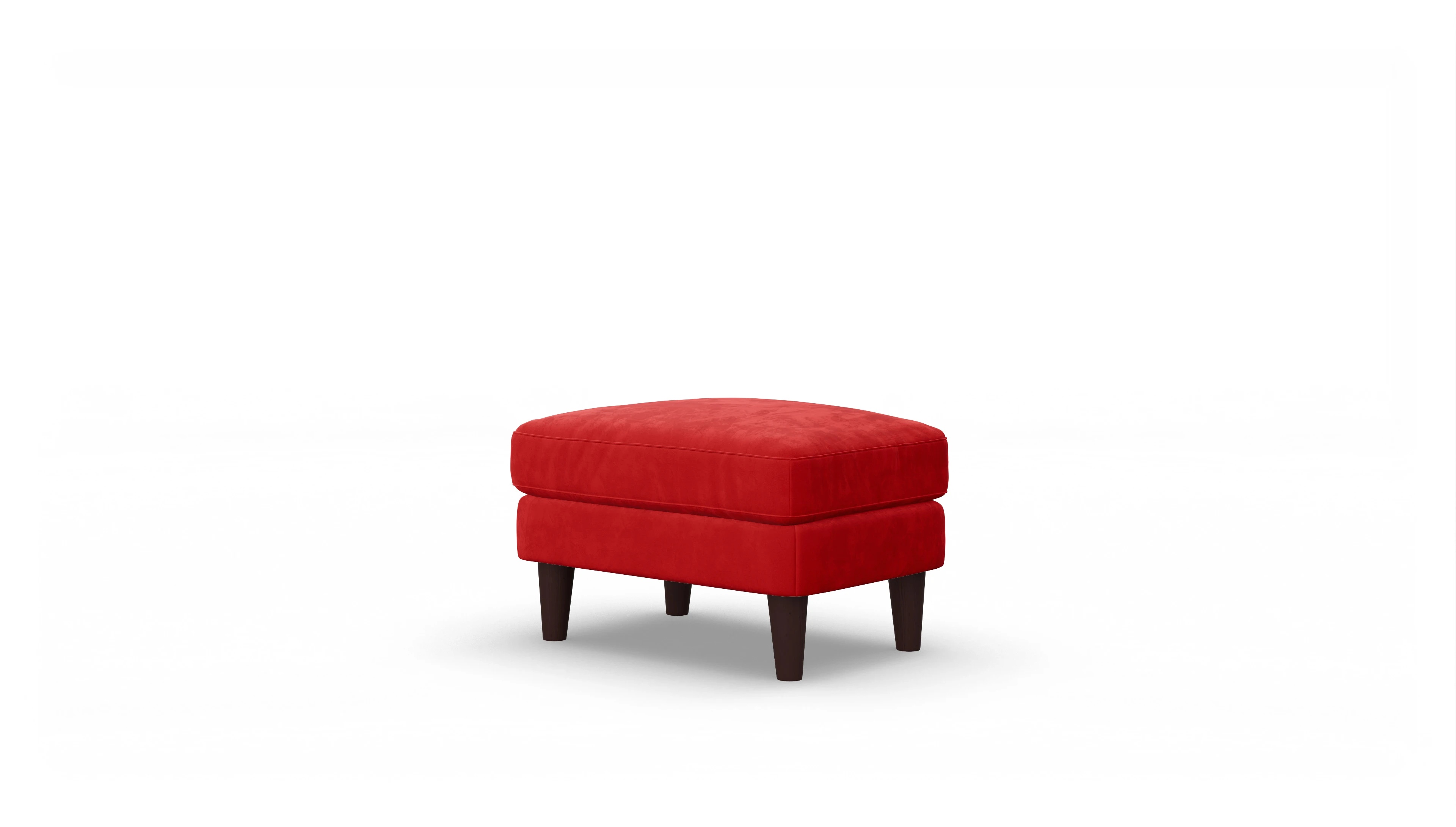 Ansicht des Produktes NewChester.01 Hocker in Samt rot