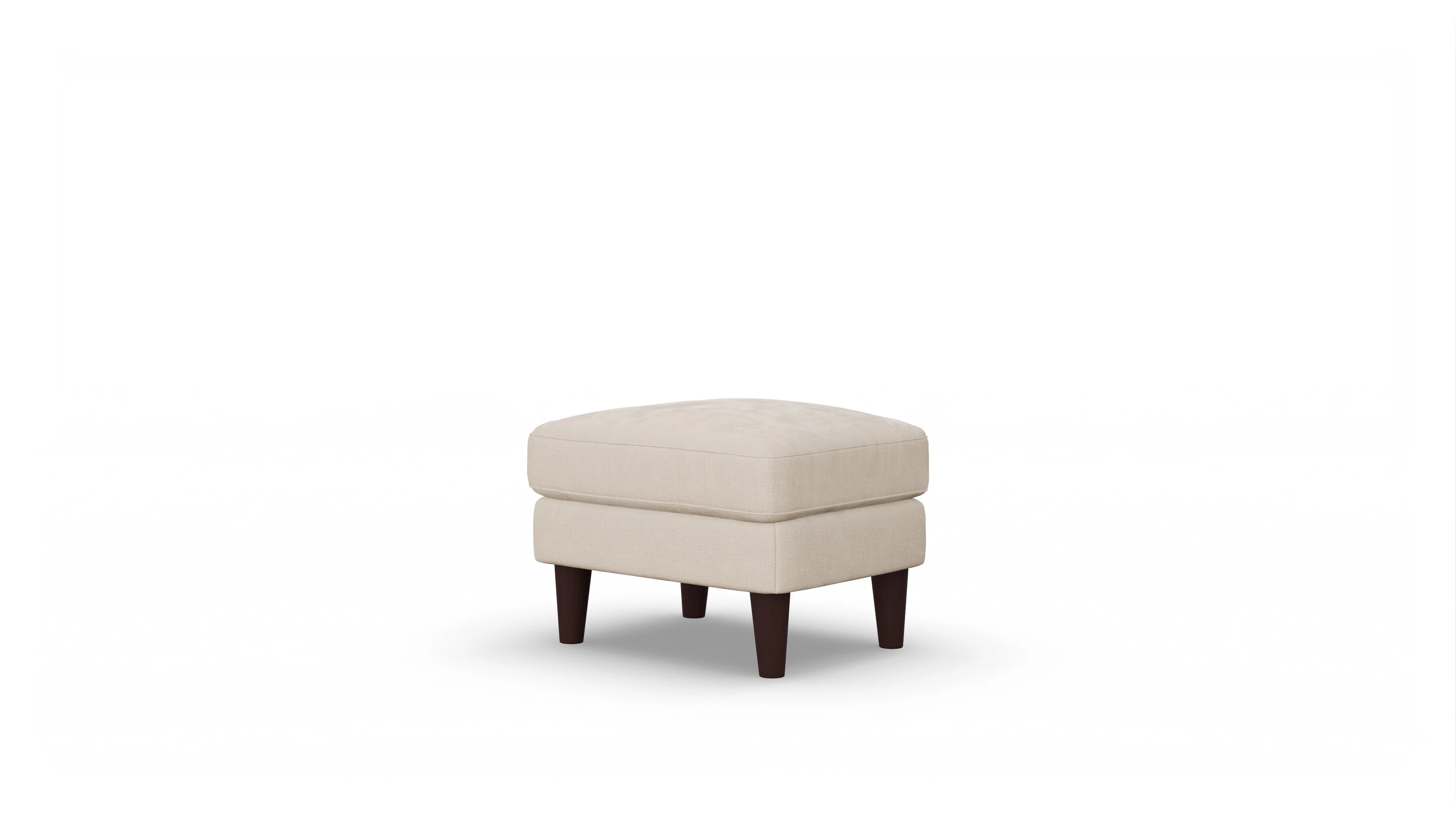 Stoffhocker NewChester.01 Ansicht des Produktes NewChester.01 in Stoff weiß