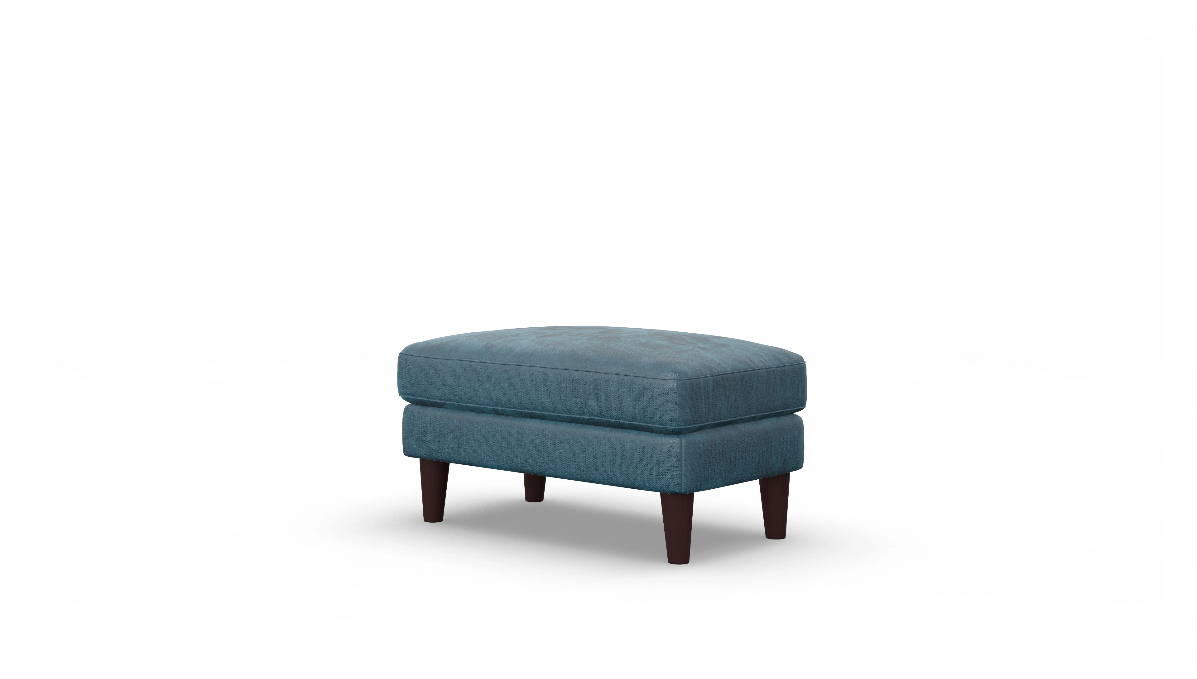 Ansicht des Produktes NewChester.01 Hocker in Stoff blau