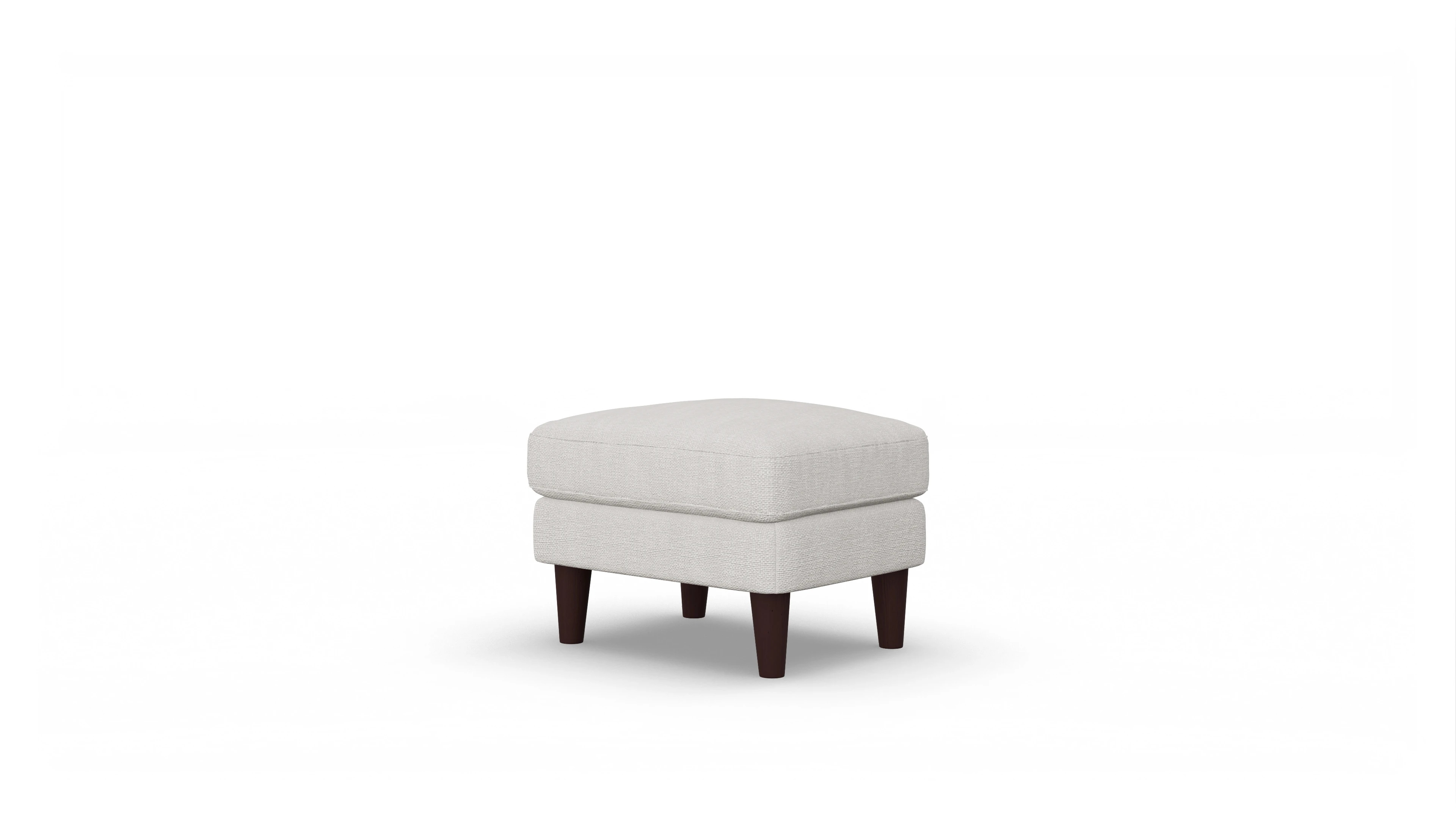 Stoffhocker NewChester.01 Ansicht des Produktes NewChester.01 in Stoff weiß