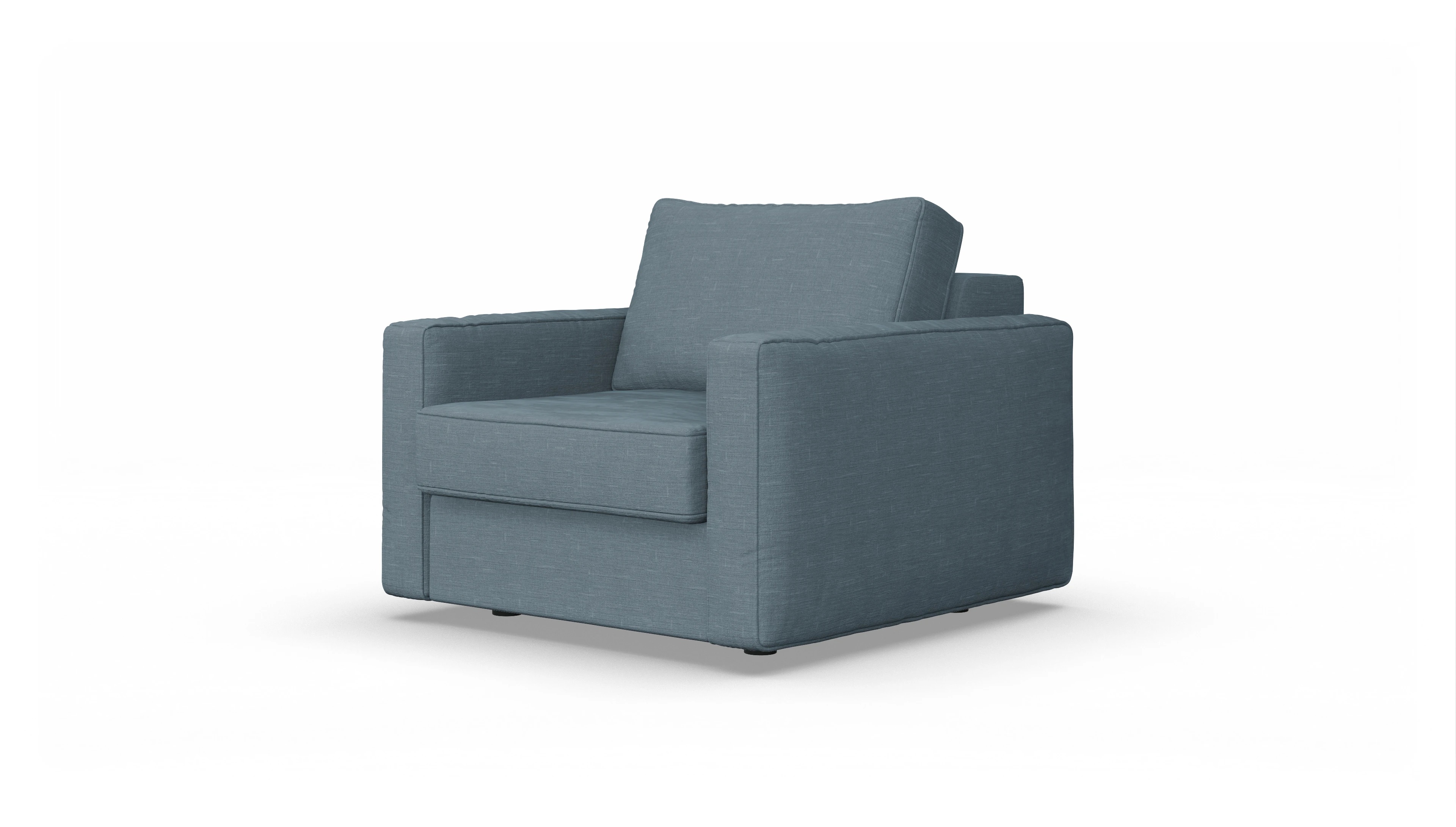 Design-Sessel Ferali Ansicht des Produktes Ferali Sessel in Stoff blau