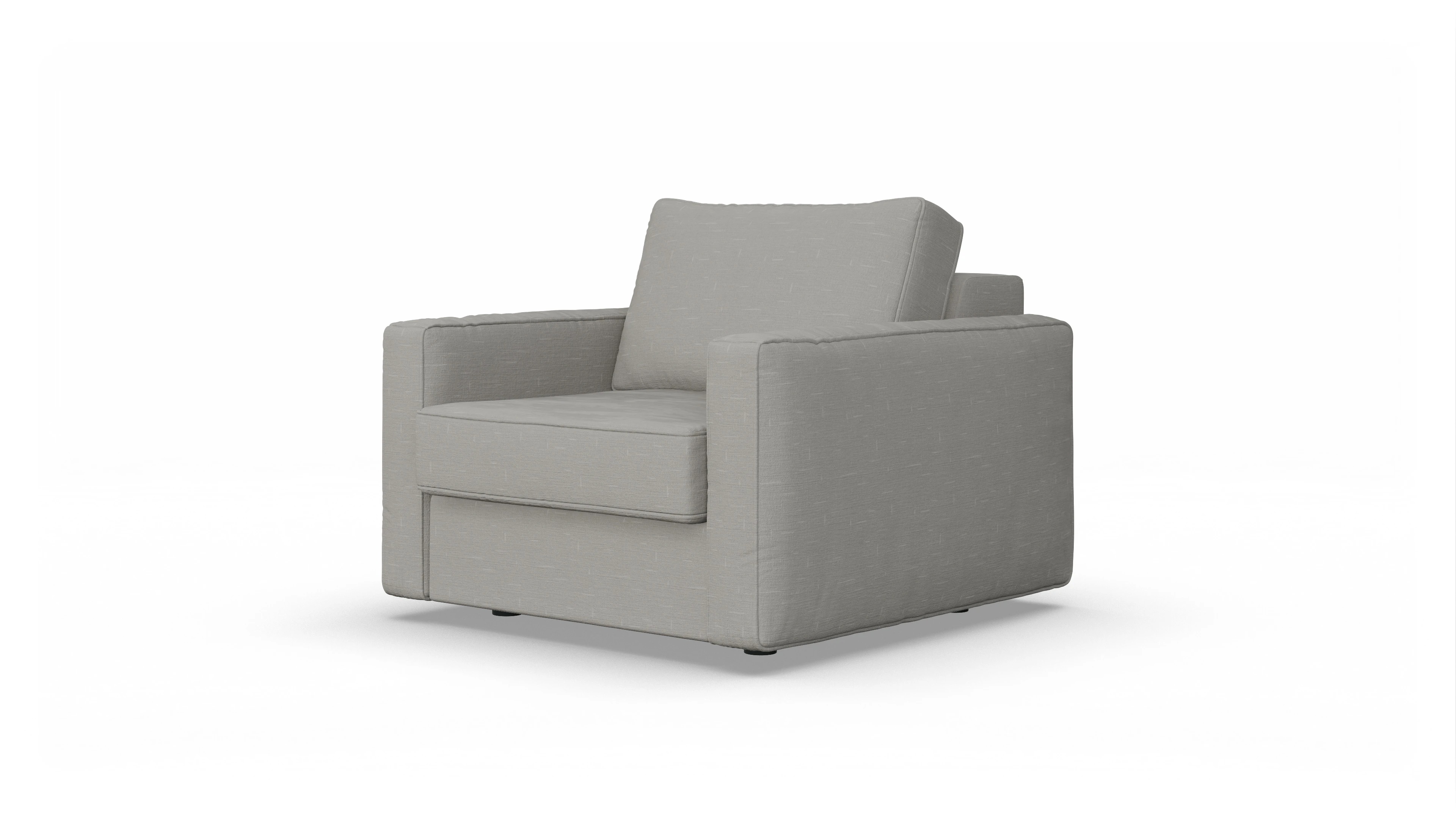 Design-Sessel Ferali Ansicht des Produktes Ferali Sessel in Stoff grau