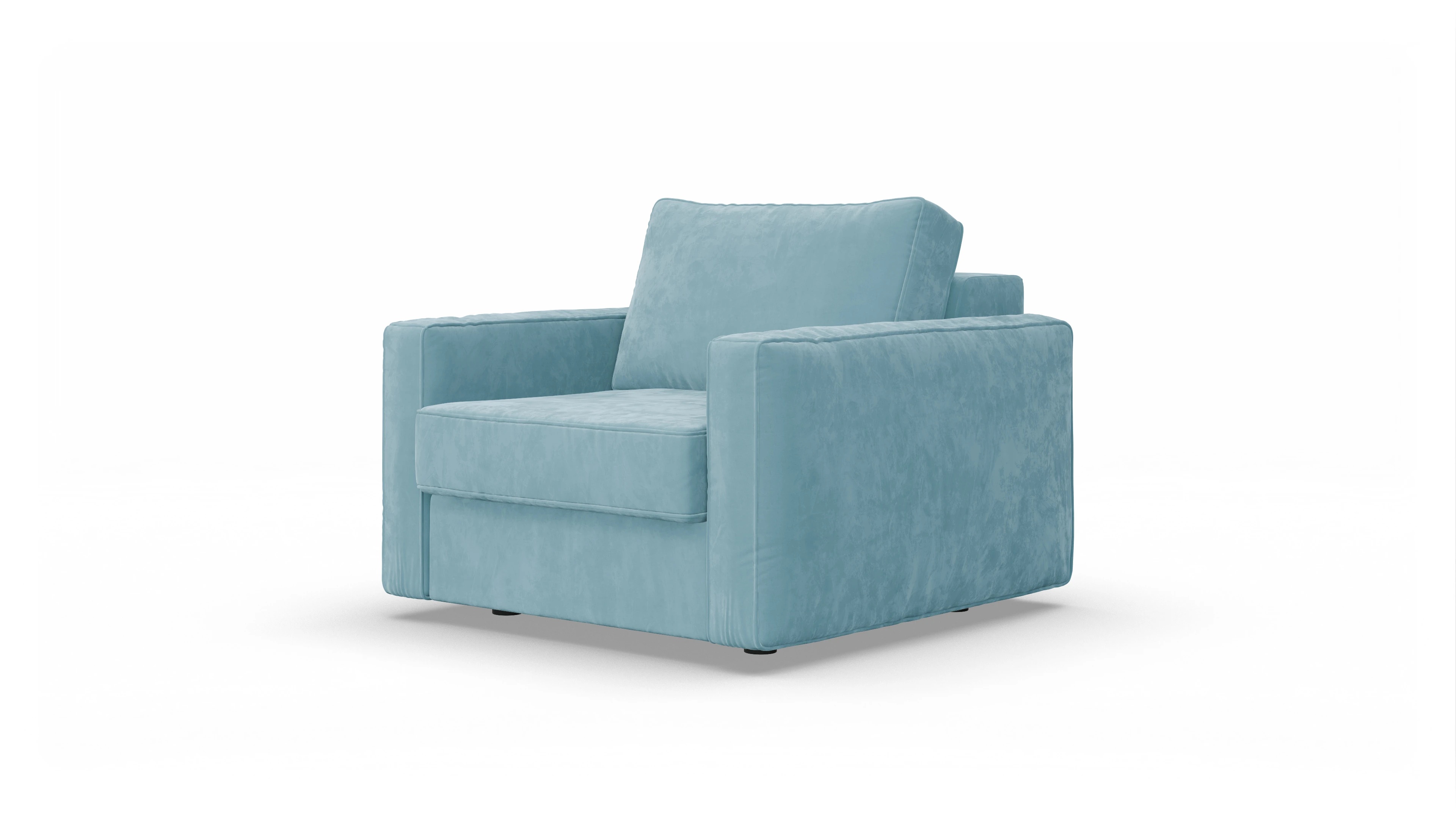 Design-Sessel Ferali Ansicht des Produktes Ferali Sessel in Samt blau